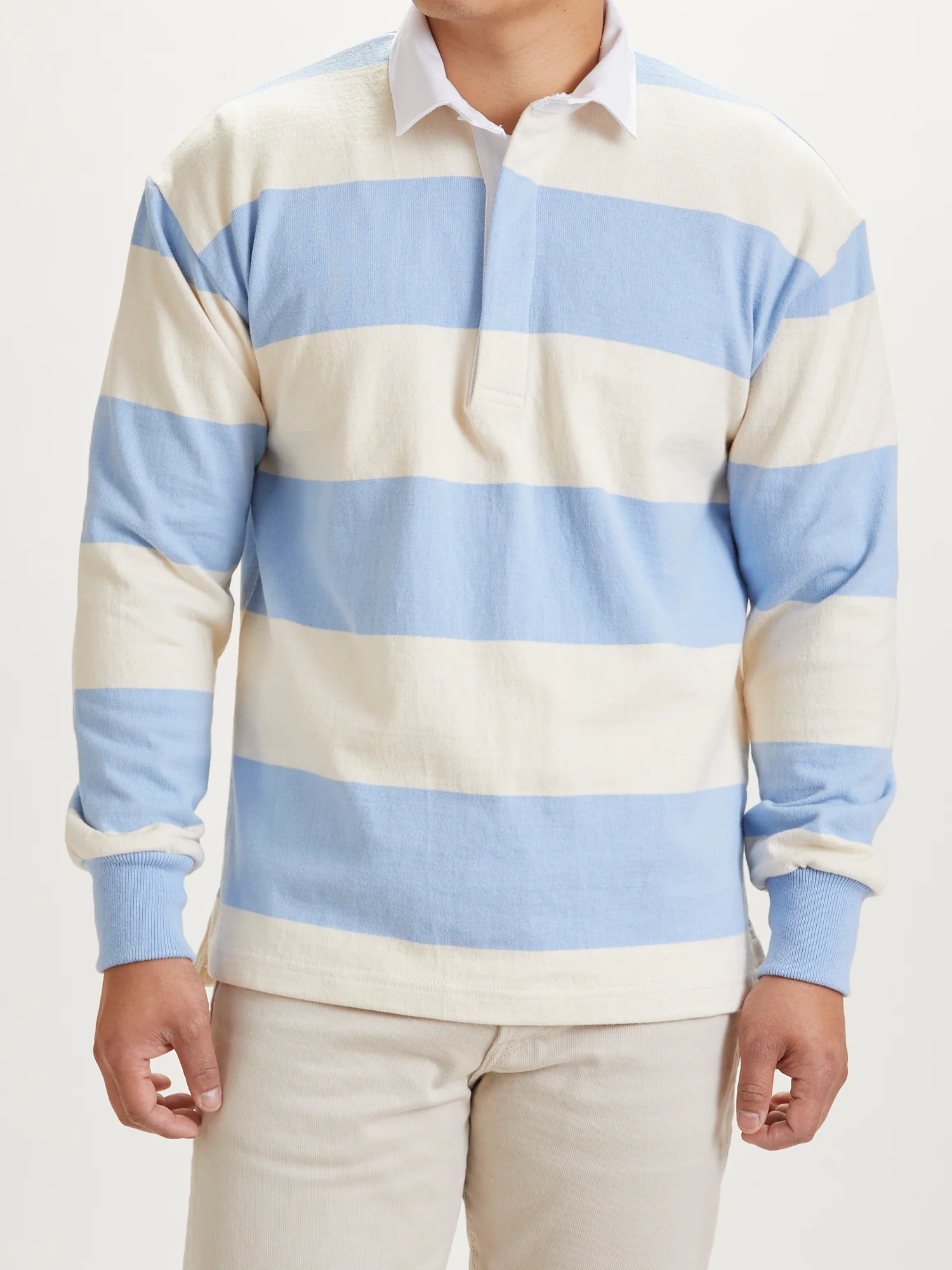 Rugby Shirt in Natural Light Blue - Image 2