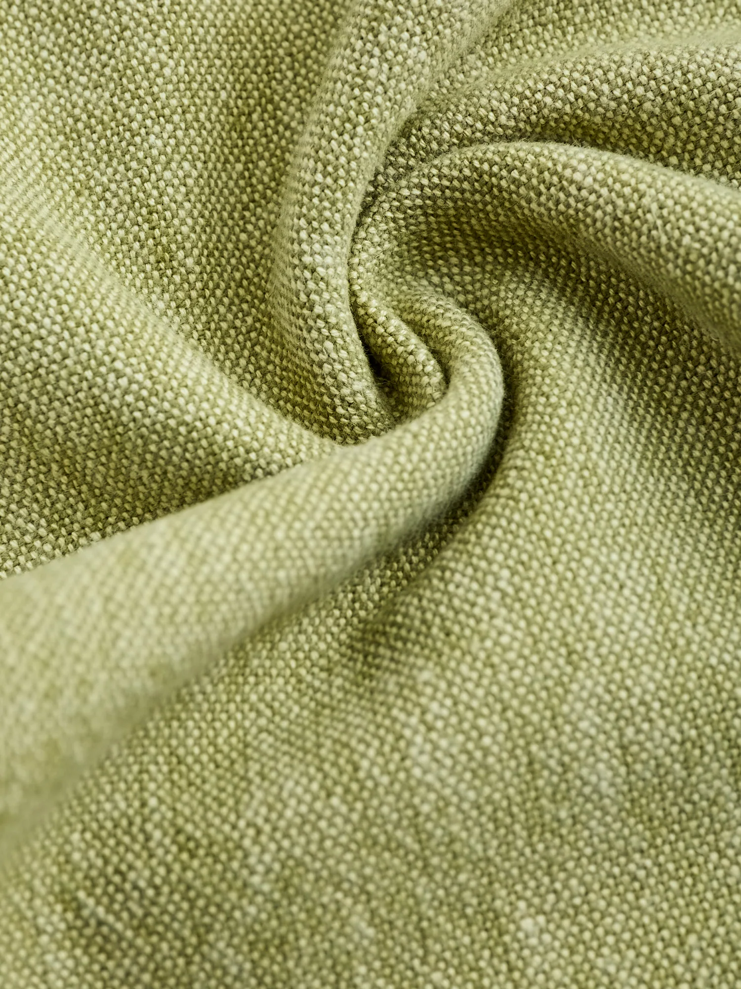 Rustic Plainweave Flat Front Chino in Olive - Image 10