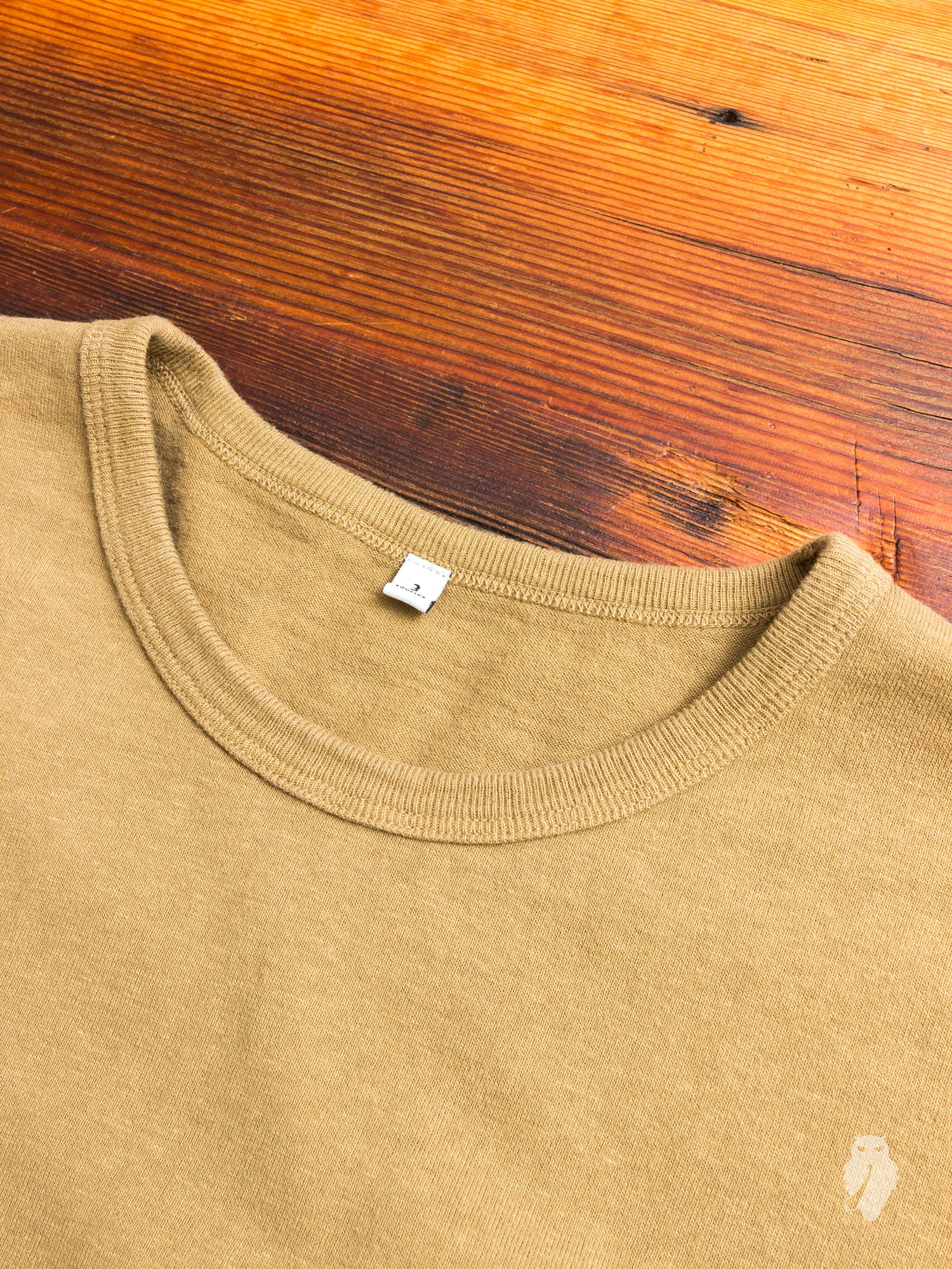 S.L.V. Hand-Stitch T-Shirt in Beige - Image 3