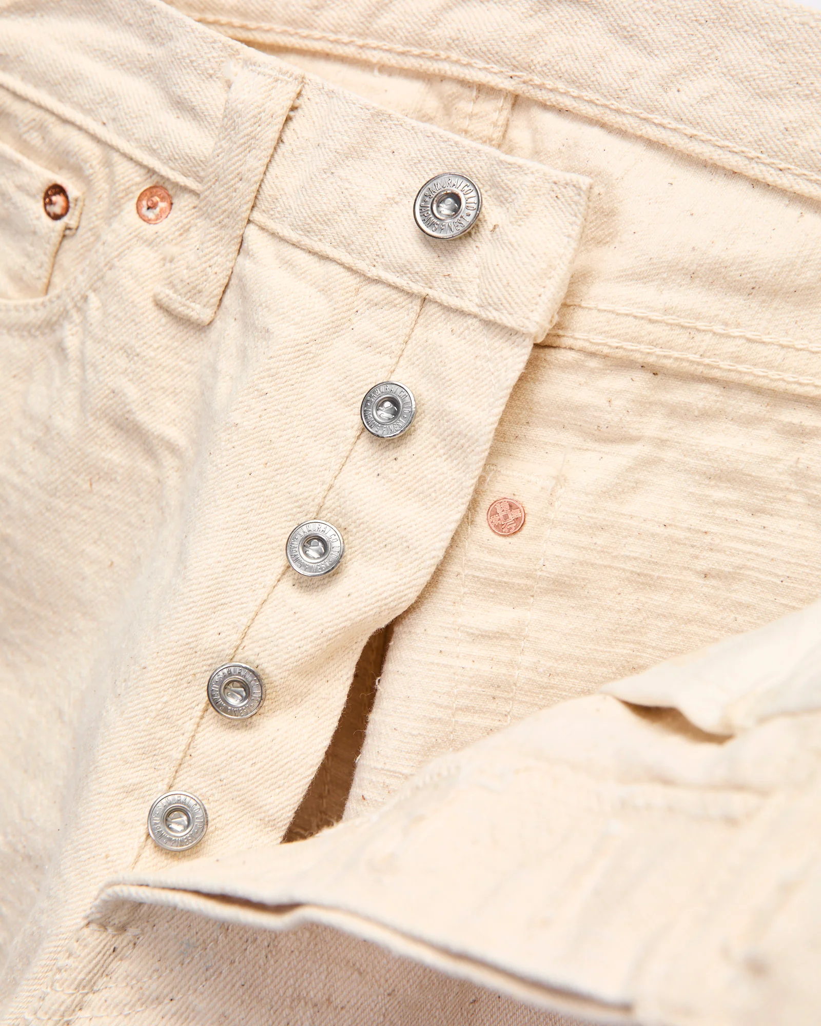 S510SC-KI "Samurai Cotton Project" 18oz Ecru Selvedge Denim - Regular Straight Fit - Image 7