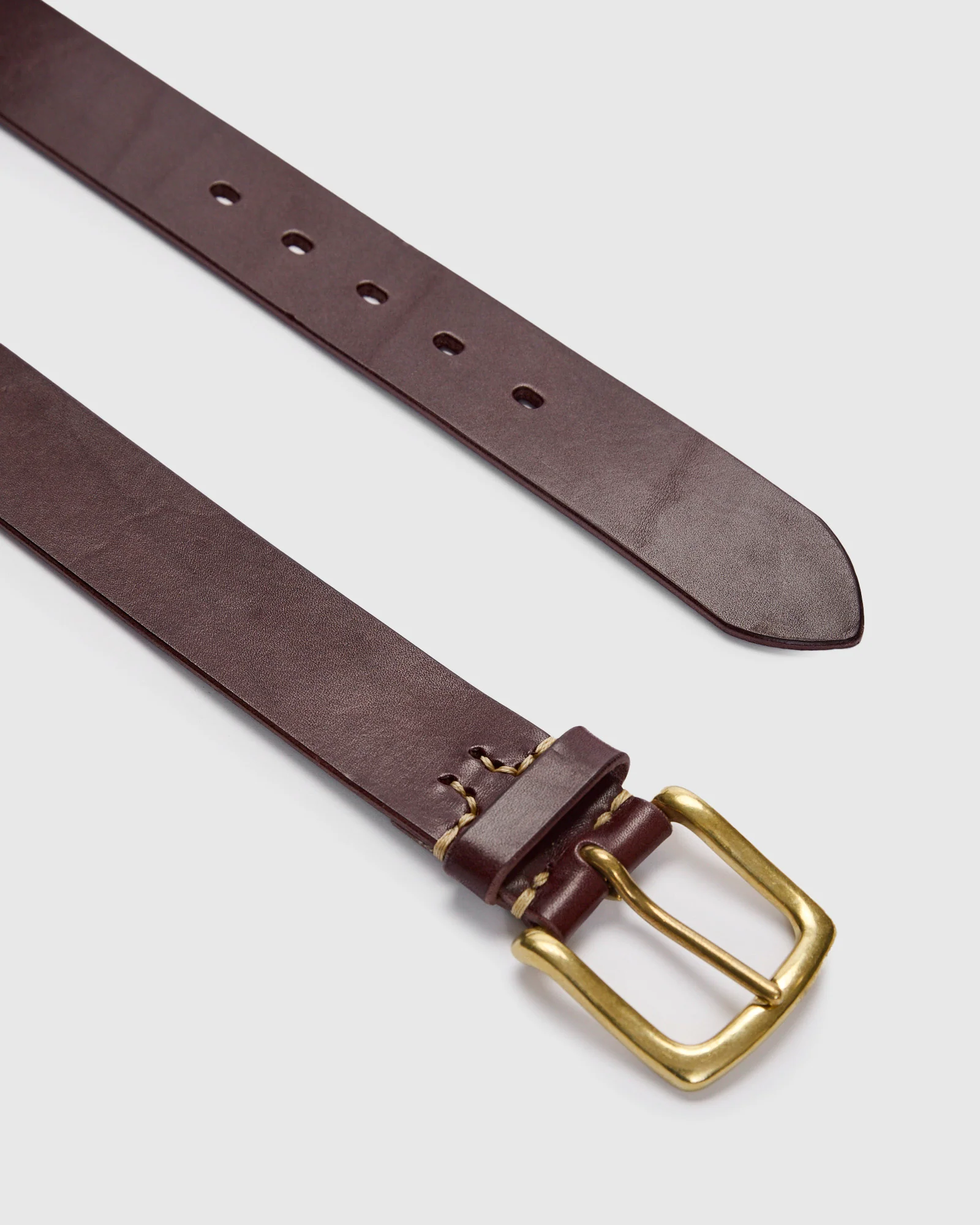 Saddle Leather Belt in Dark Brown Tochigi - Image 2