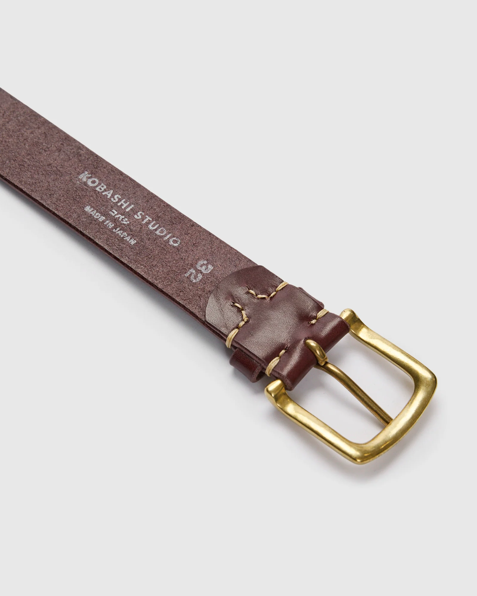 Saddle Leather Belt in Dark Brown Tochigi - Image 3