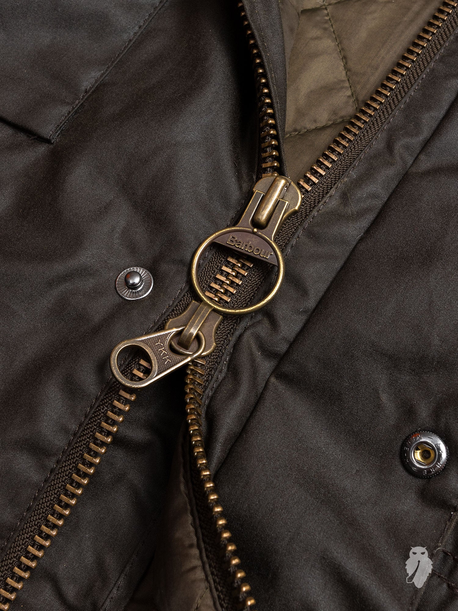 "Sapper" Wax Jacket in Olive - Image 10