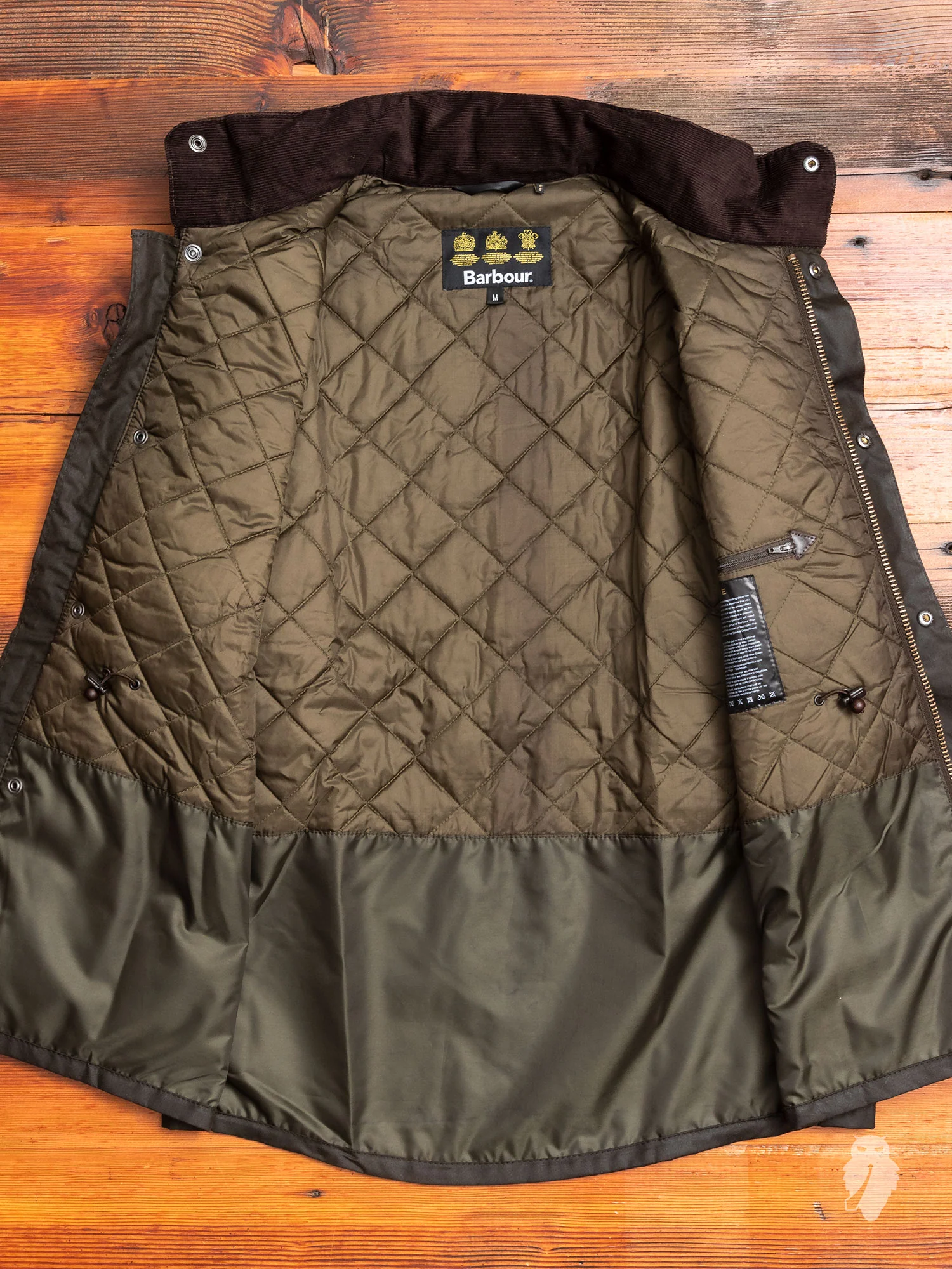 "Sapper" Wax Jacket in Olive - Image 11