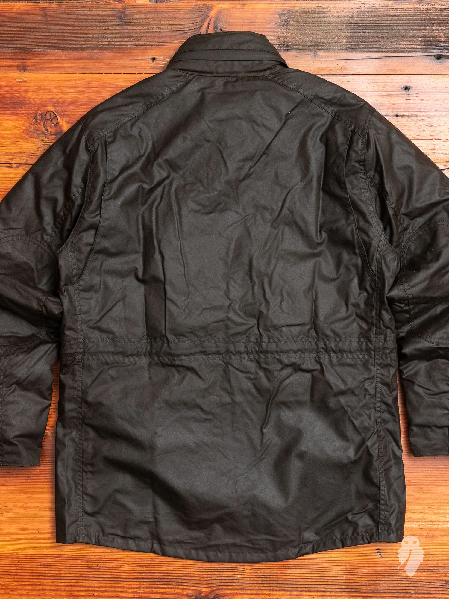 "Sapper" Wax Jacket in Olive - Image 13