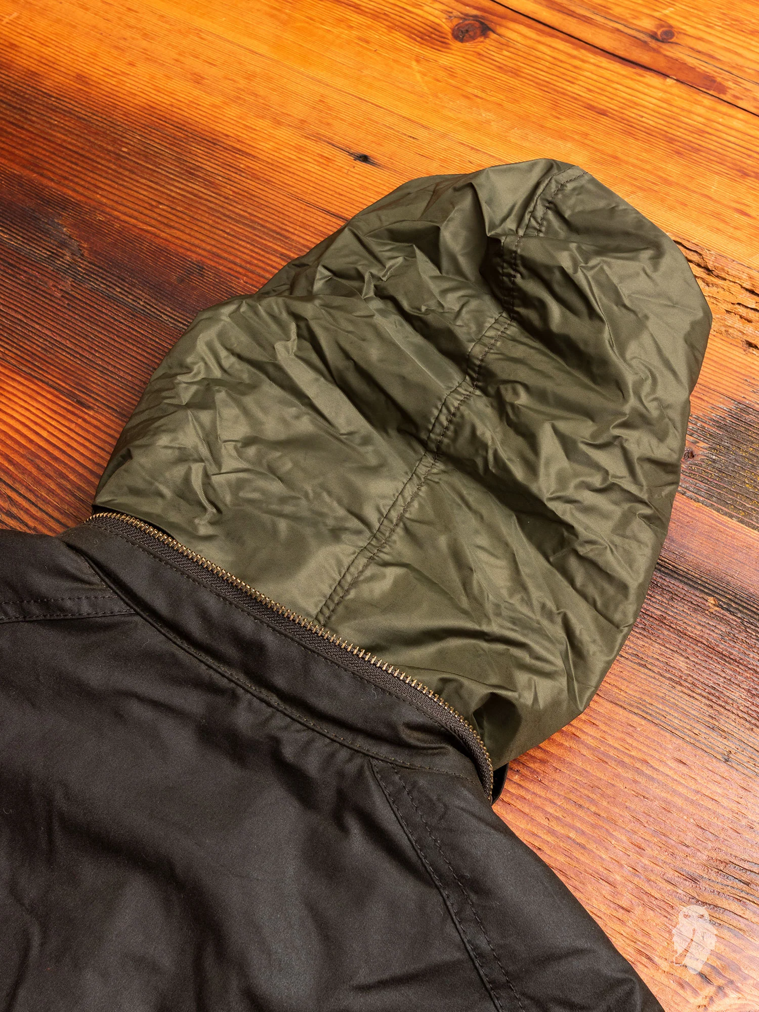 "Sapper" Wax Jacket in Olive - Image 15
