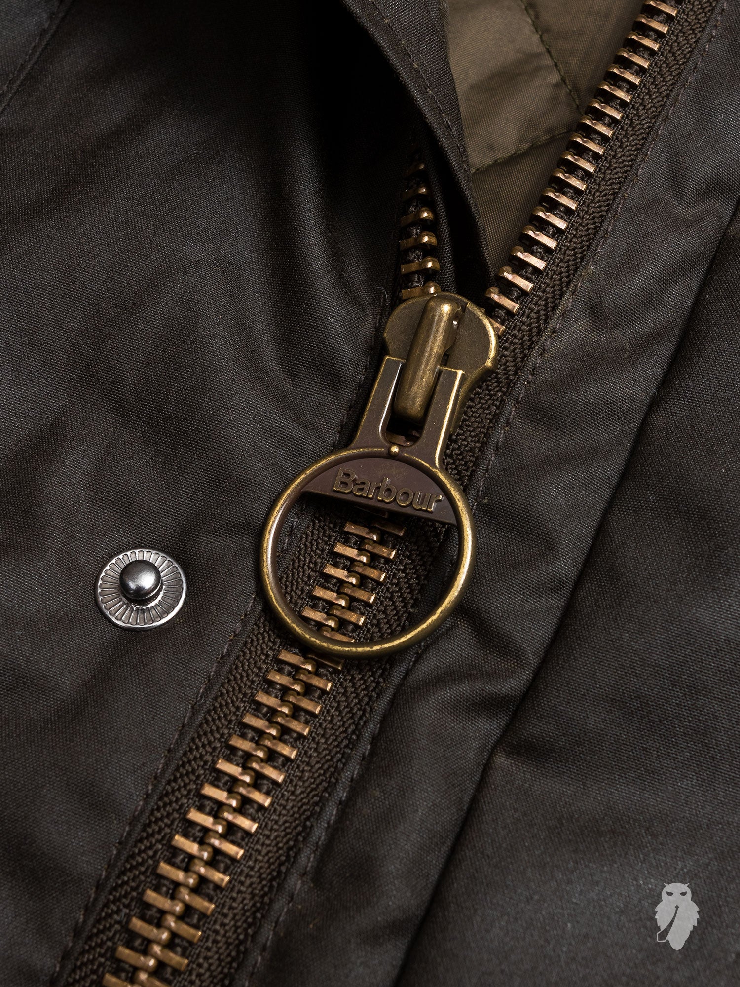 "Sapper" Wax Jacket in Olive - Image 9
