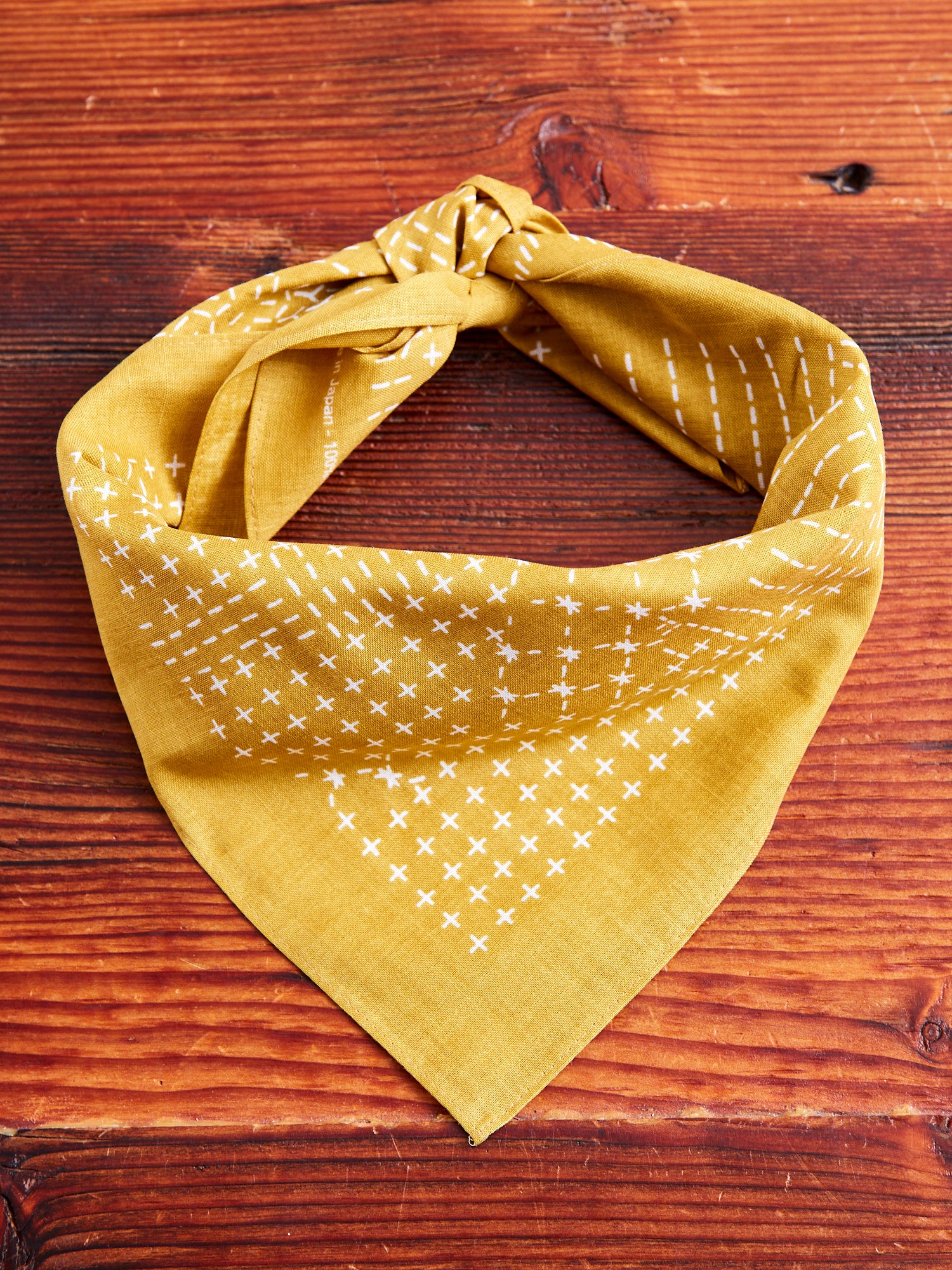 Sashiko Bandana in Yellow - Image 2