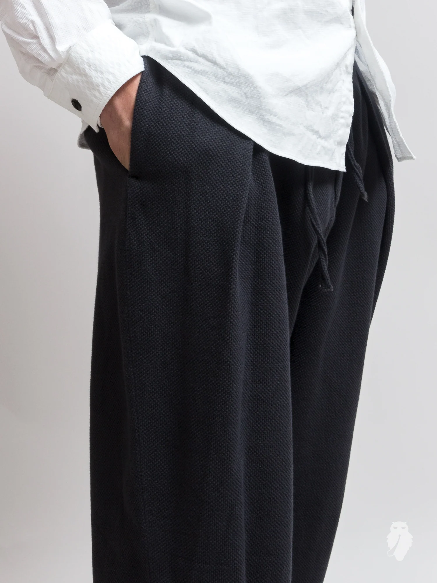 Sashiko Hakama Pants in Matte Black - Image 4