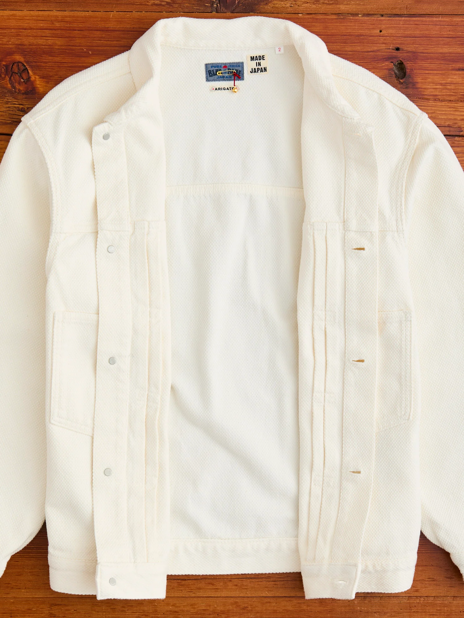 Sashiko Trucker Jacket in Natural - Image 8