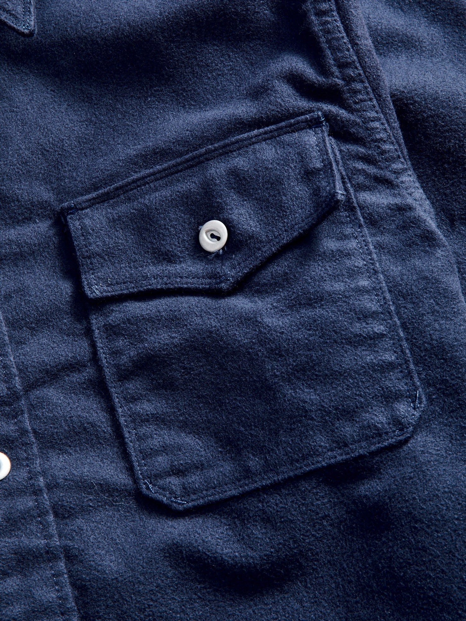 Scout Shirt in Navy Moleskin - Image 4