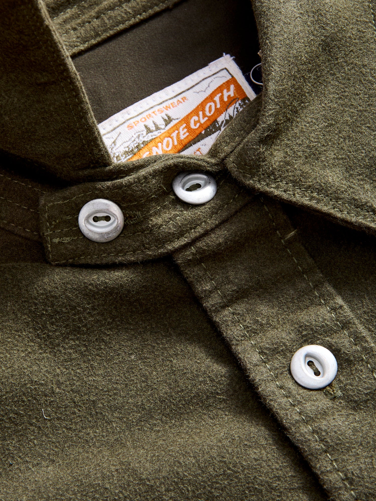 Scout Shirt in Olive Moleskin - Image 5