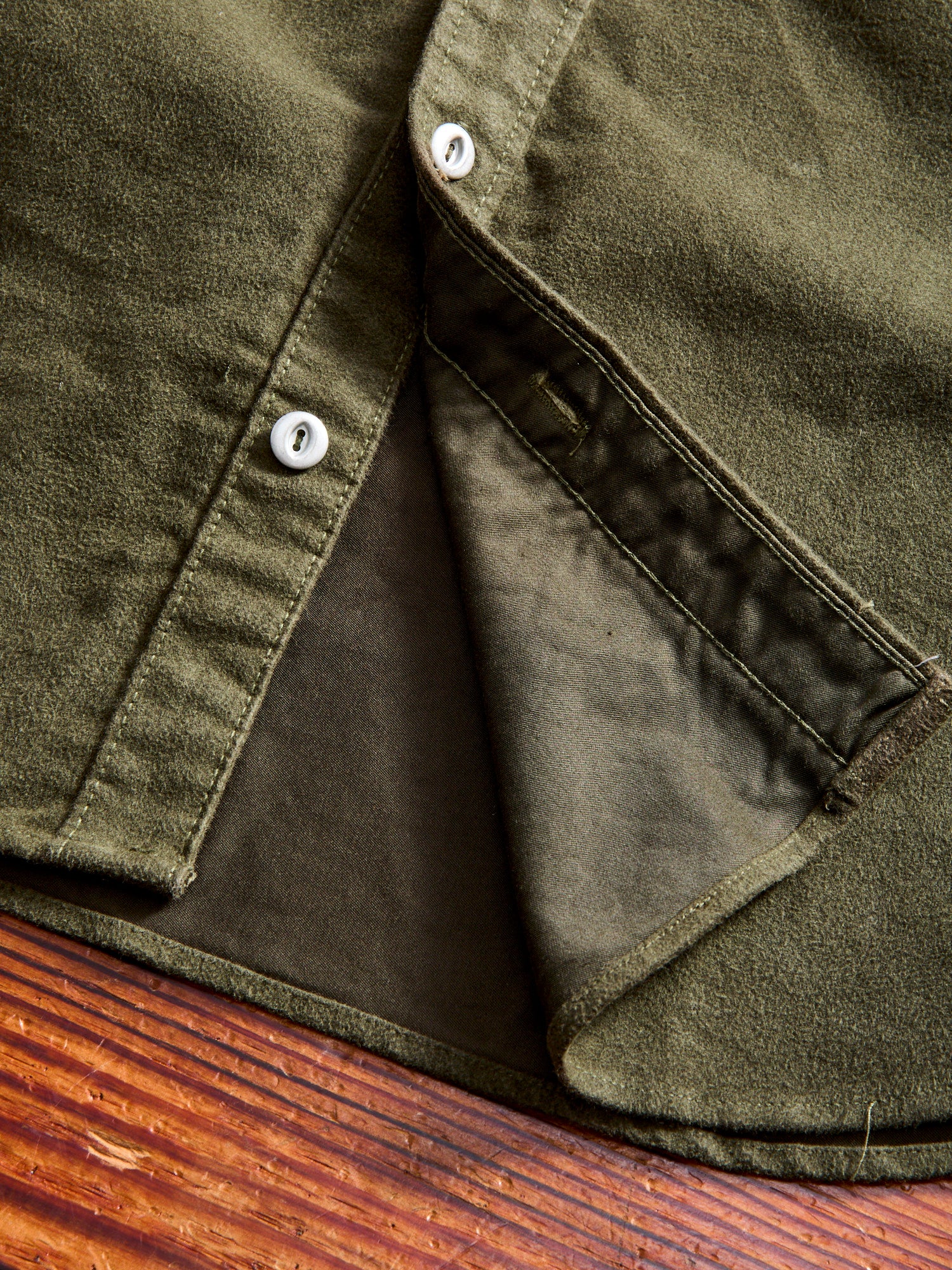 Scout Shirt in Olive Moleskin - Image 8