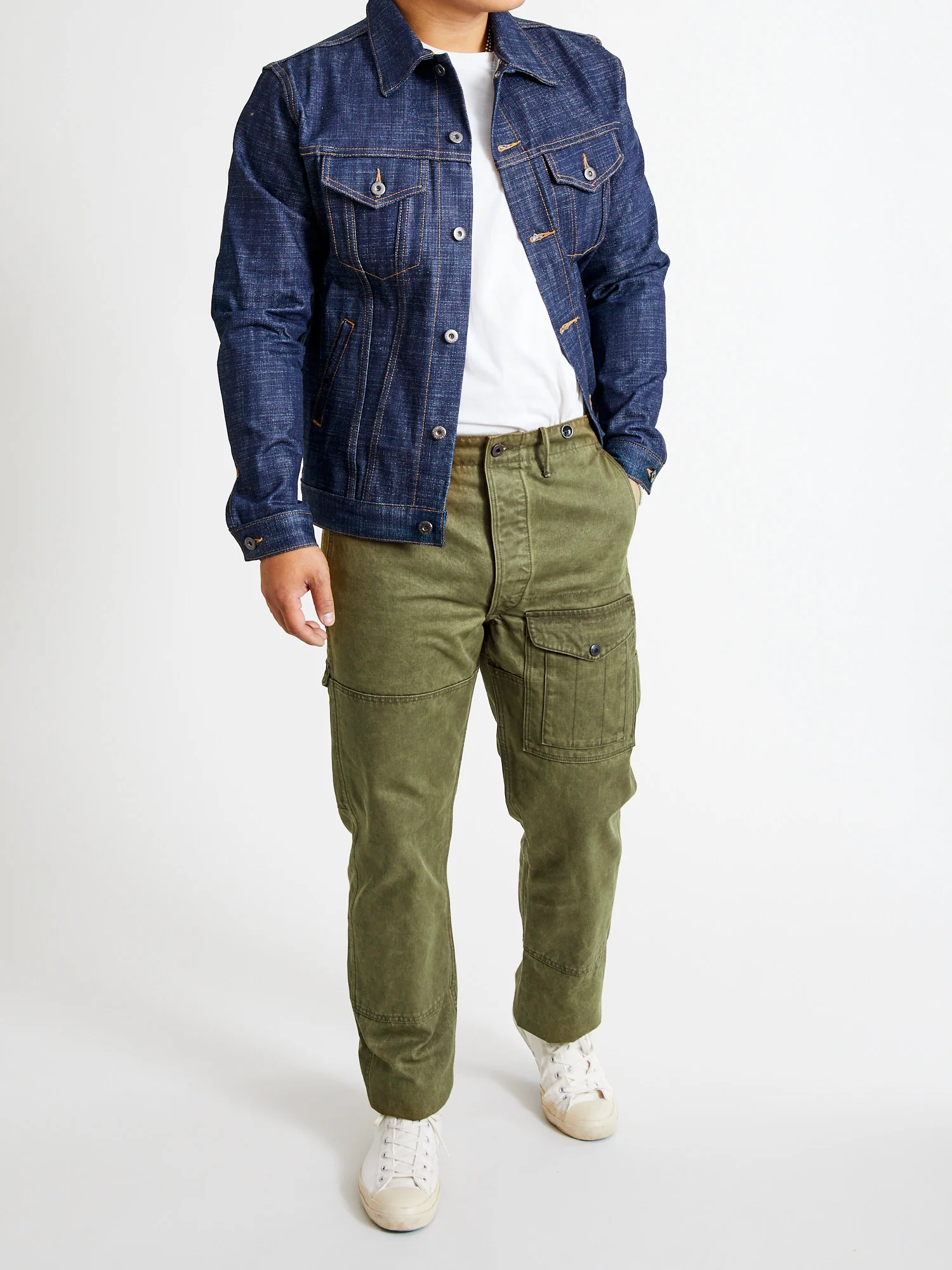 Seattle Cargo Pants in Olive Canvas - Image 14