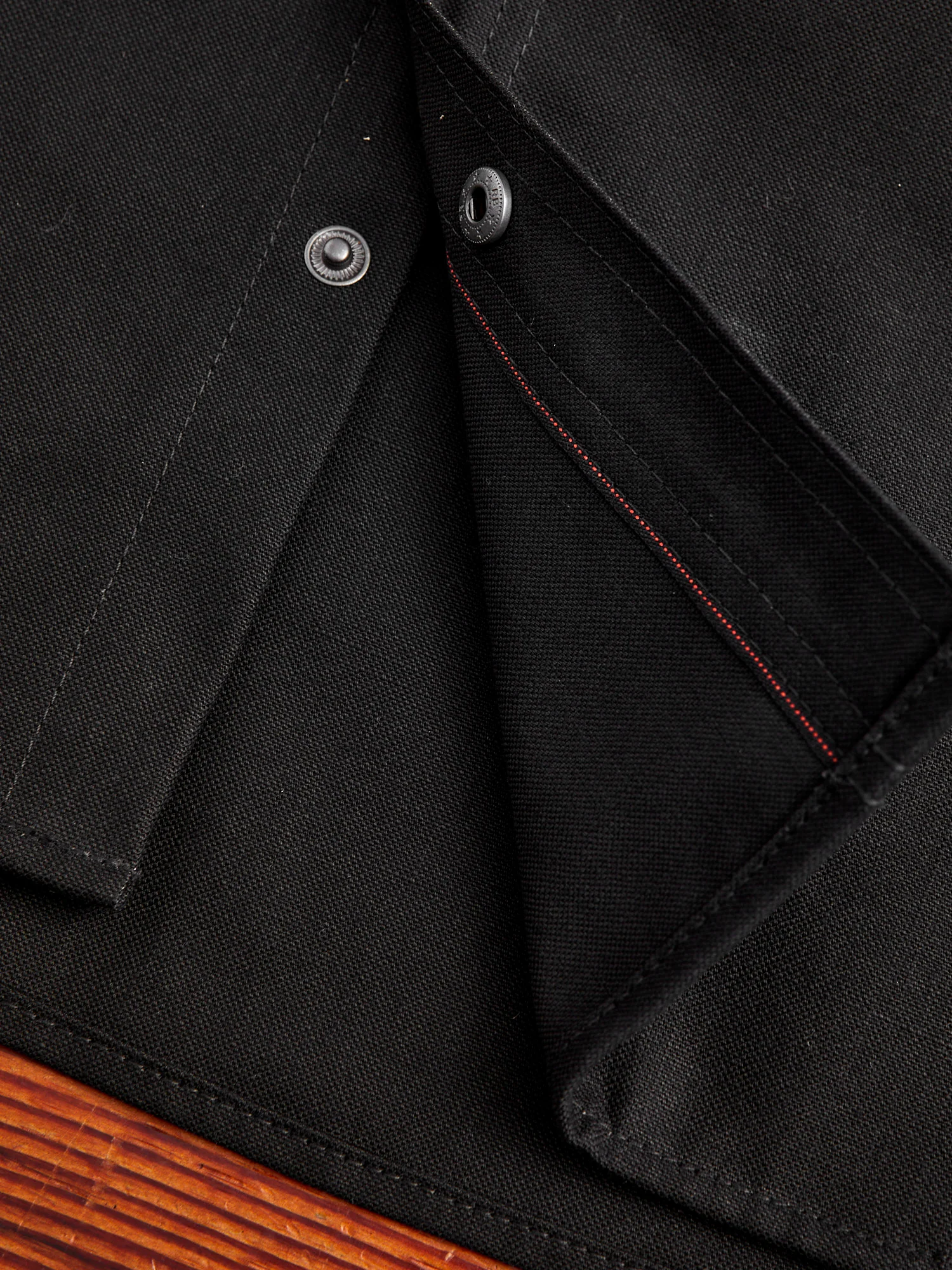 Service Shirt in Black Selvedge Canvas - Image 8