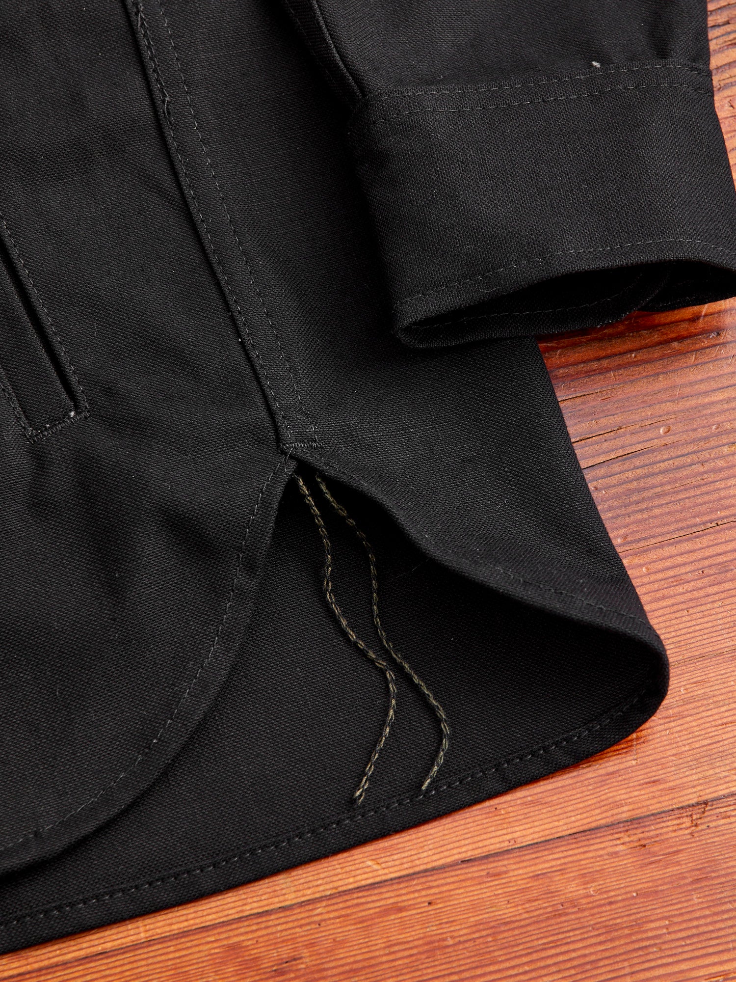 Service Shirt in Black Selvedge Canvas - Image 9