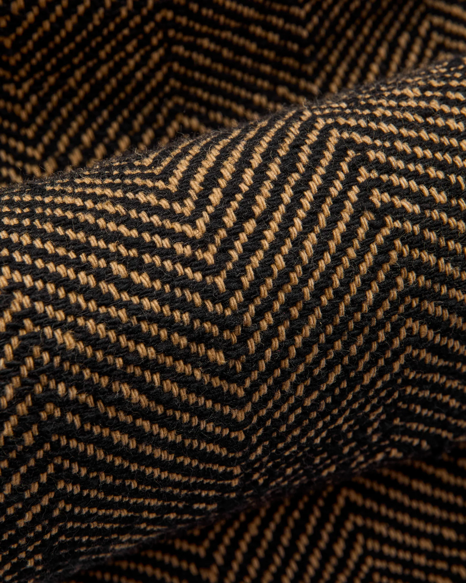 Shakoor Pants in Iron Black/Tan Herringbone - Image 8