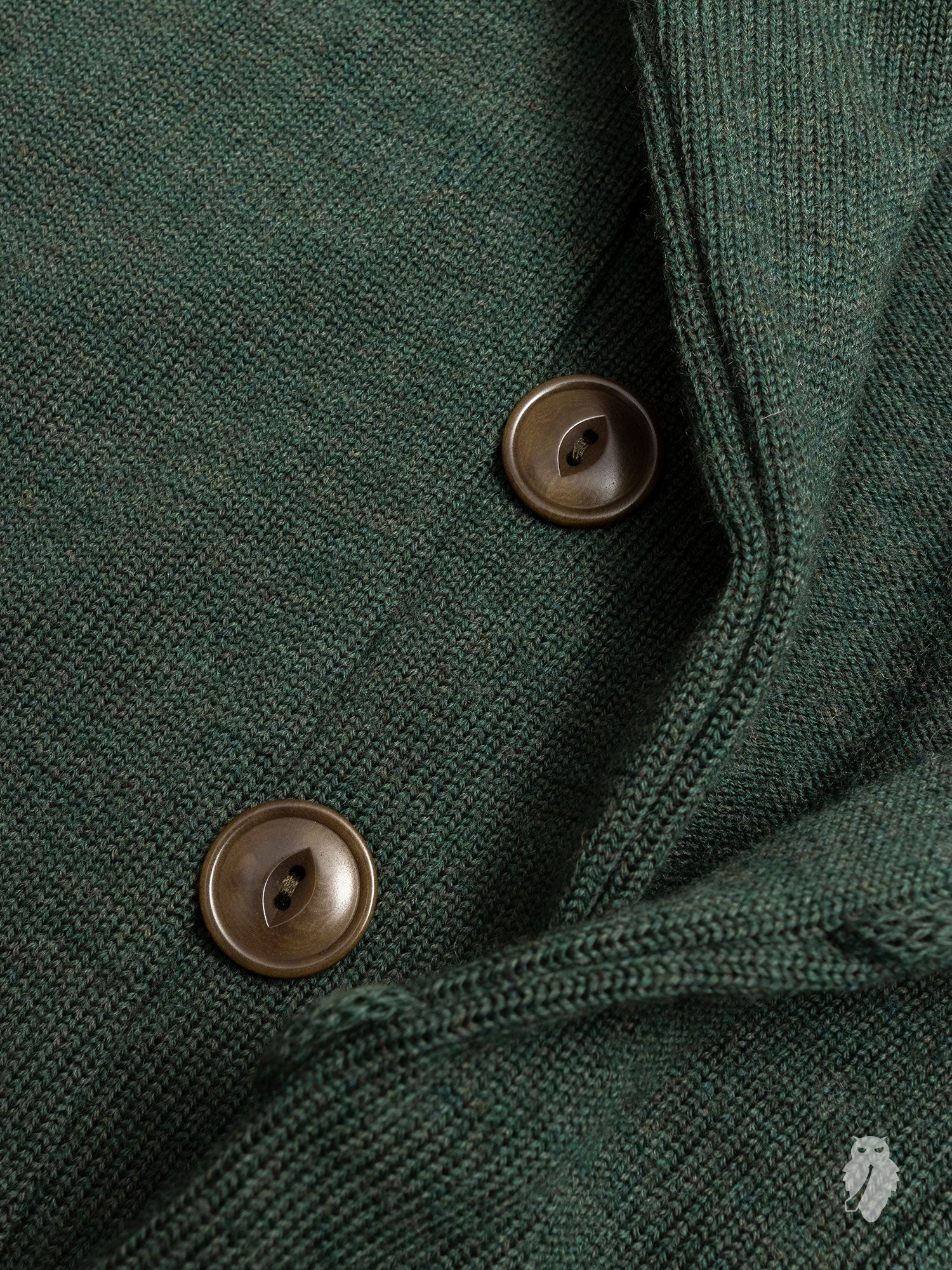 Shawl Collar Cardigan in Forest Green - Image 4