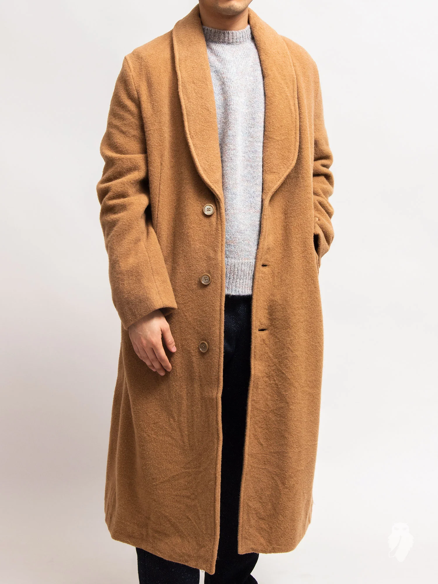 Shawl Contour Coat in Camel - Image 2
