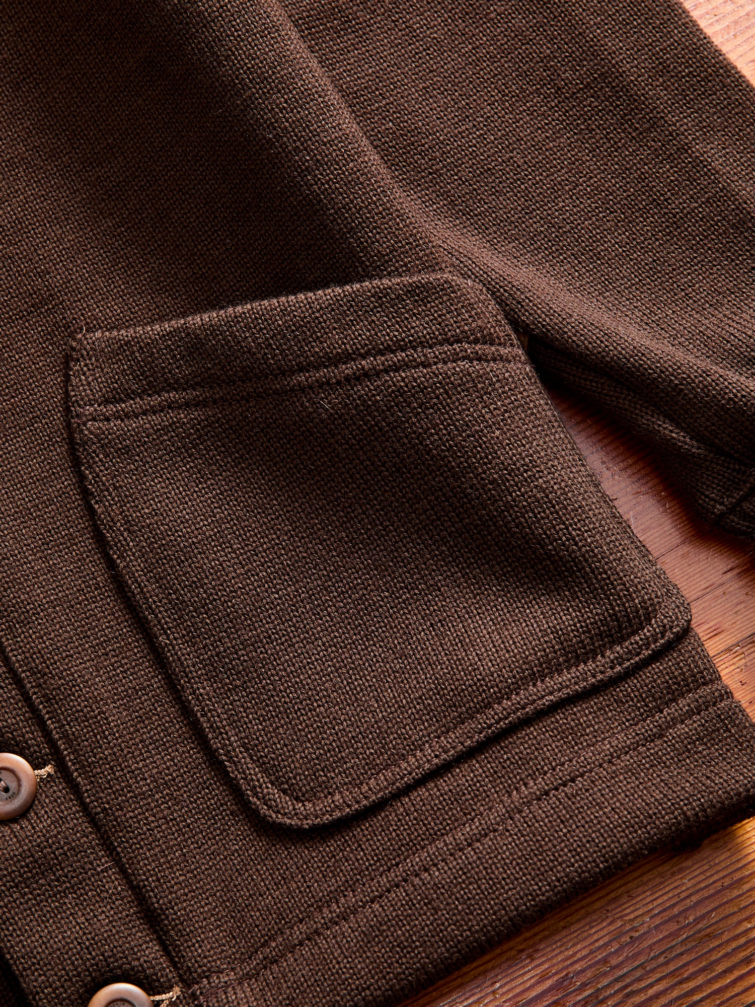 Shawl Sweater Coat in Brown - Image 4