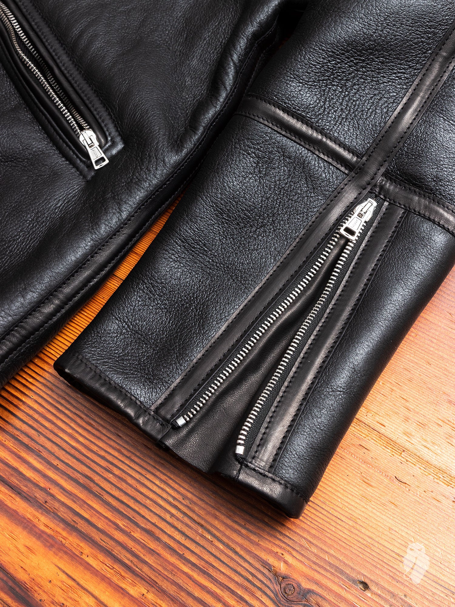 Shearling Flight Jacket in Black - Image 8