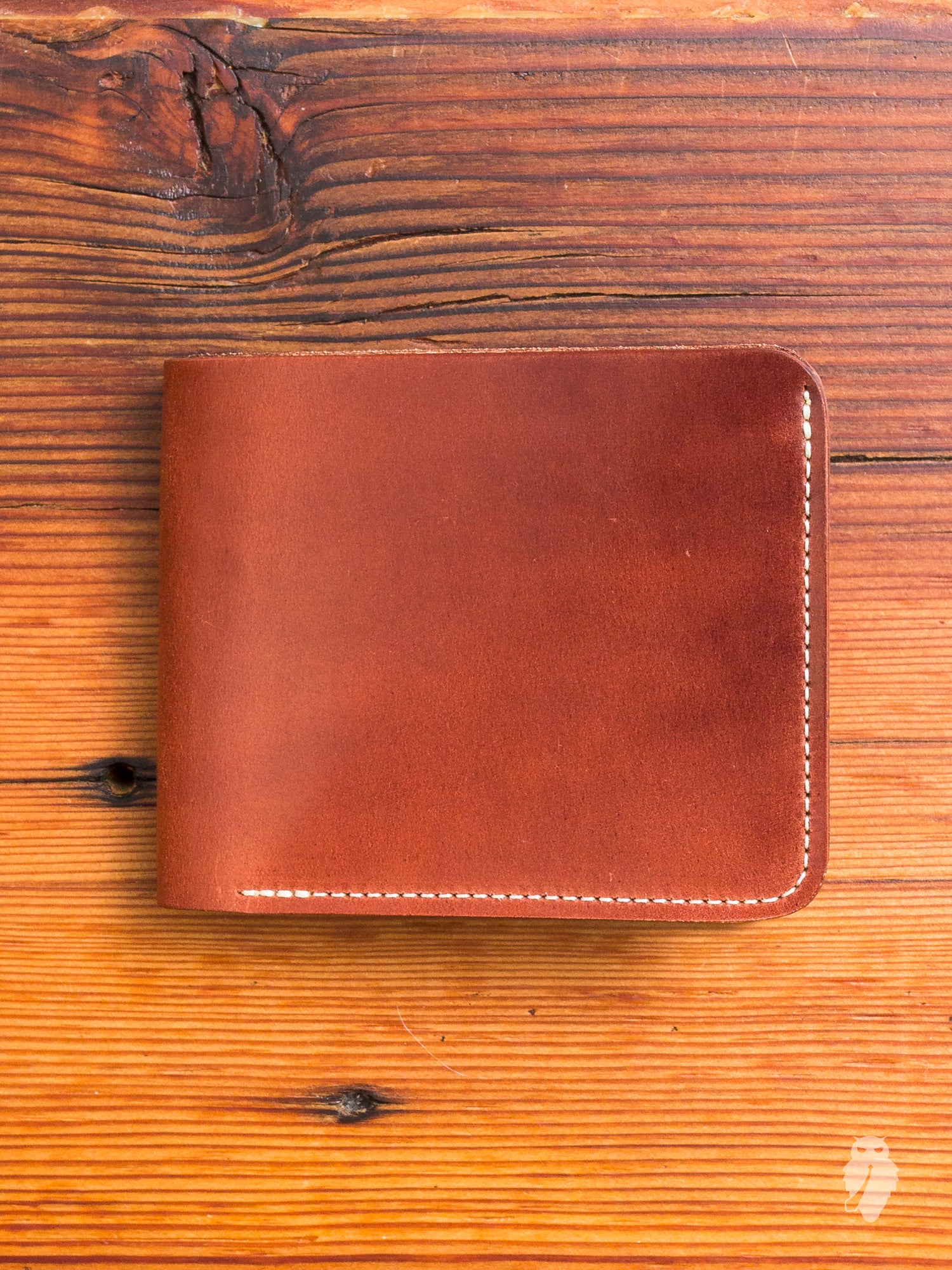 Shell Cordovan Bifold Wallet in Burgundy
