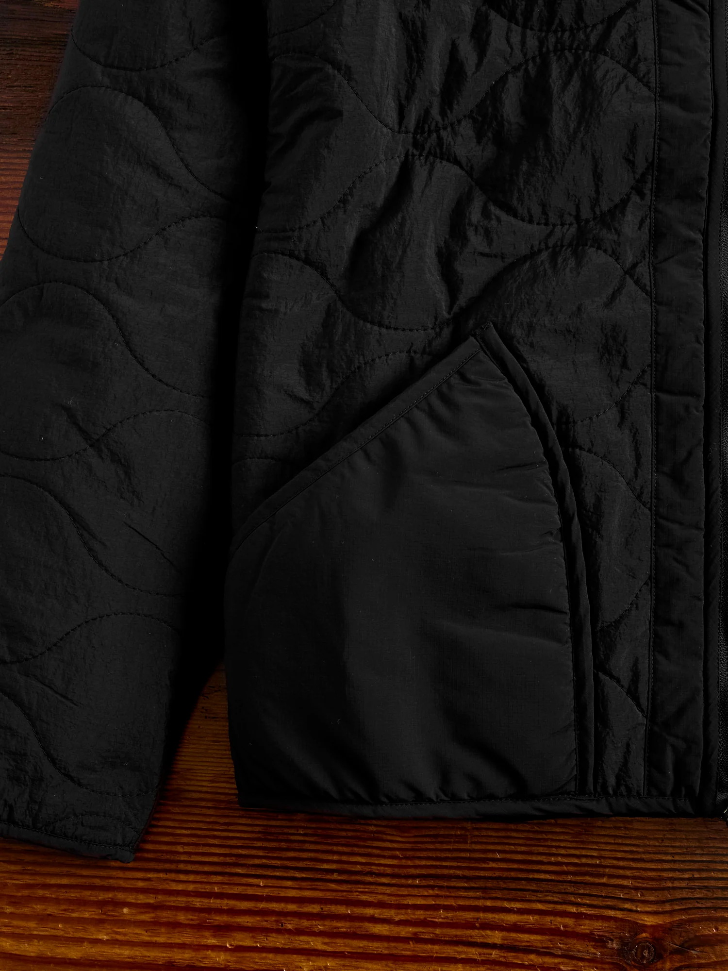 Sherpa Zip Liner Jacket in Black - Image 6