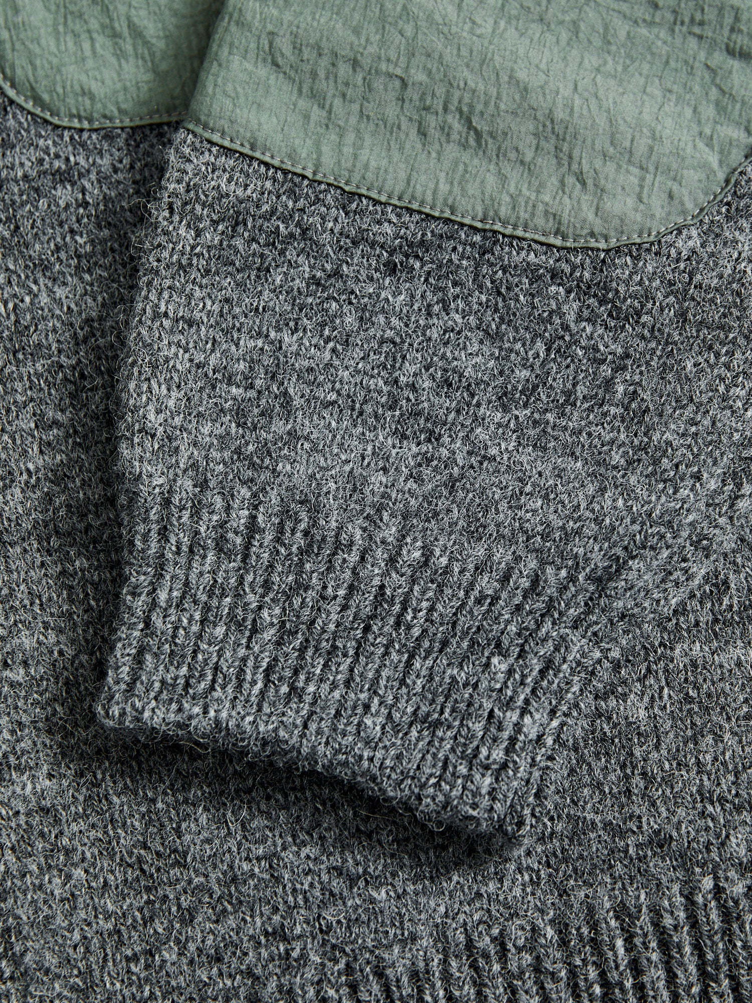 Shetland Wool Cardigan in Gray - Image 7