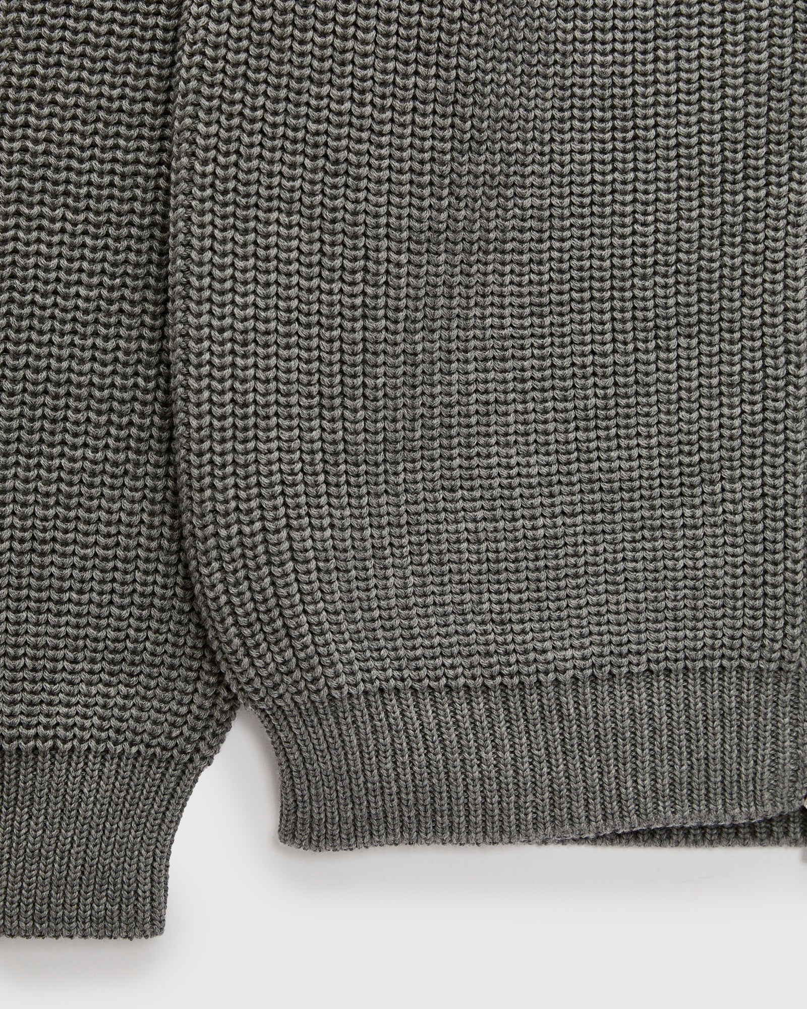 Signature Knit Wool Drivers Zip in Melange Grey - Image 7