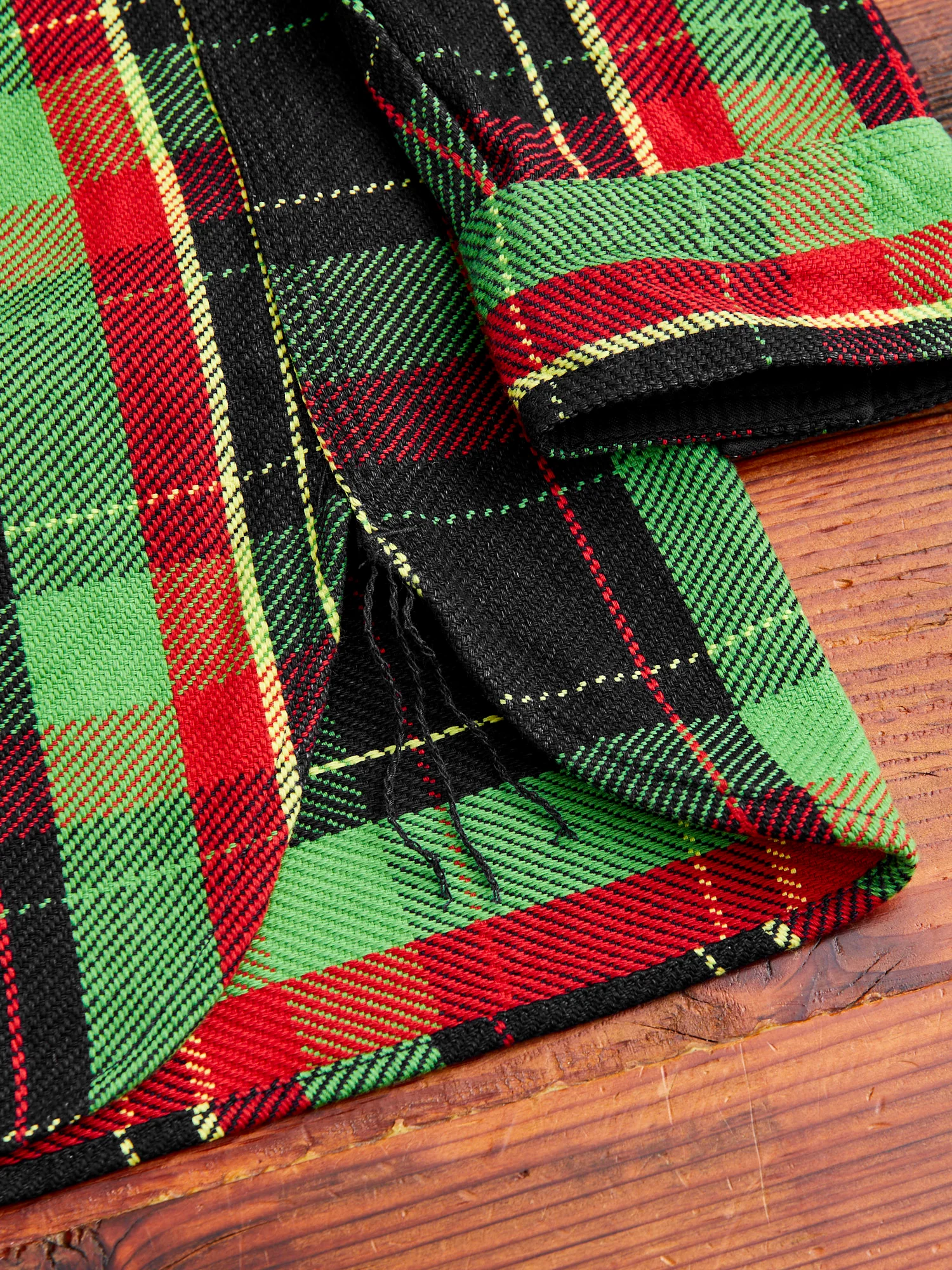 SIN23-01W Rope Dyed Flannel Shirt in Green - Image 9