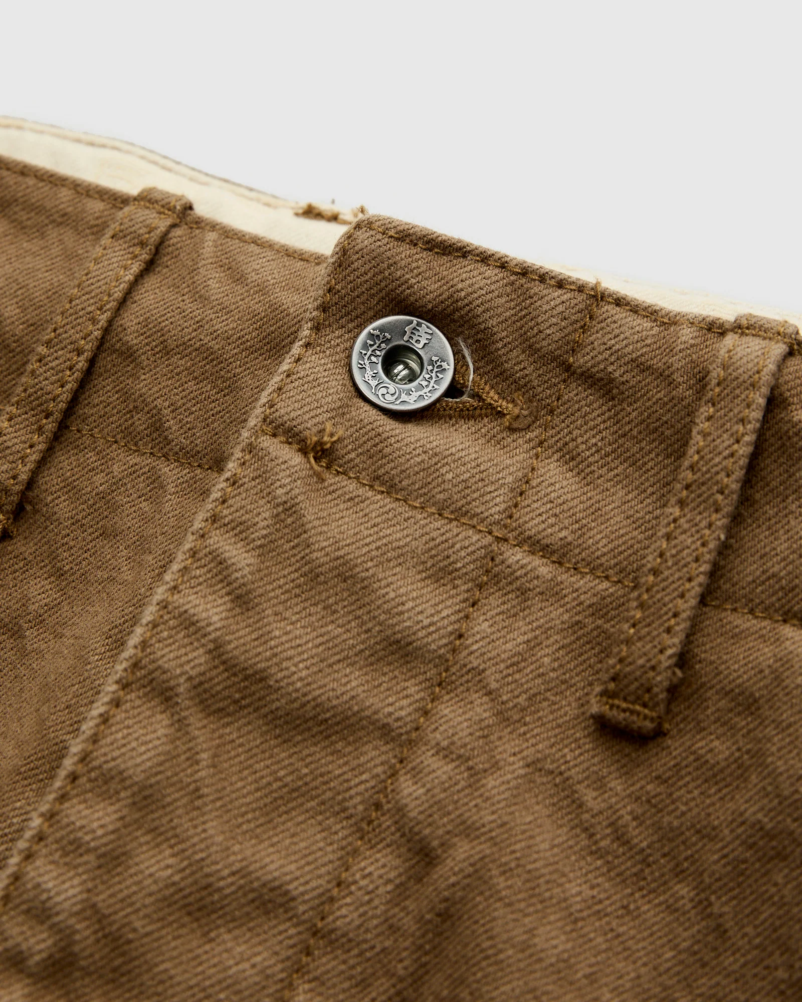 SJ42CP 15oz Selvedge Heavy Chinos in Khaki - Image 6