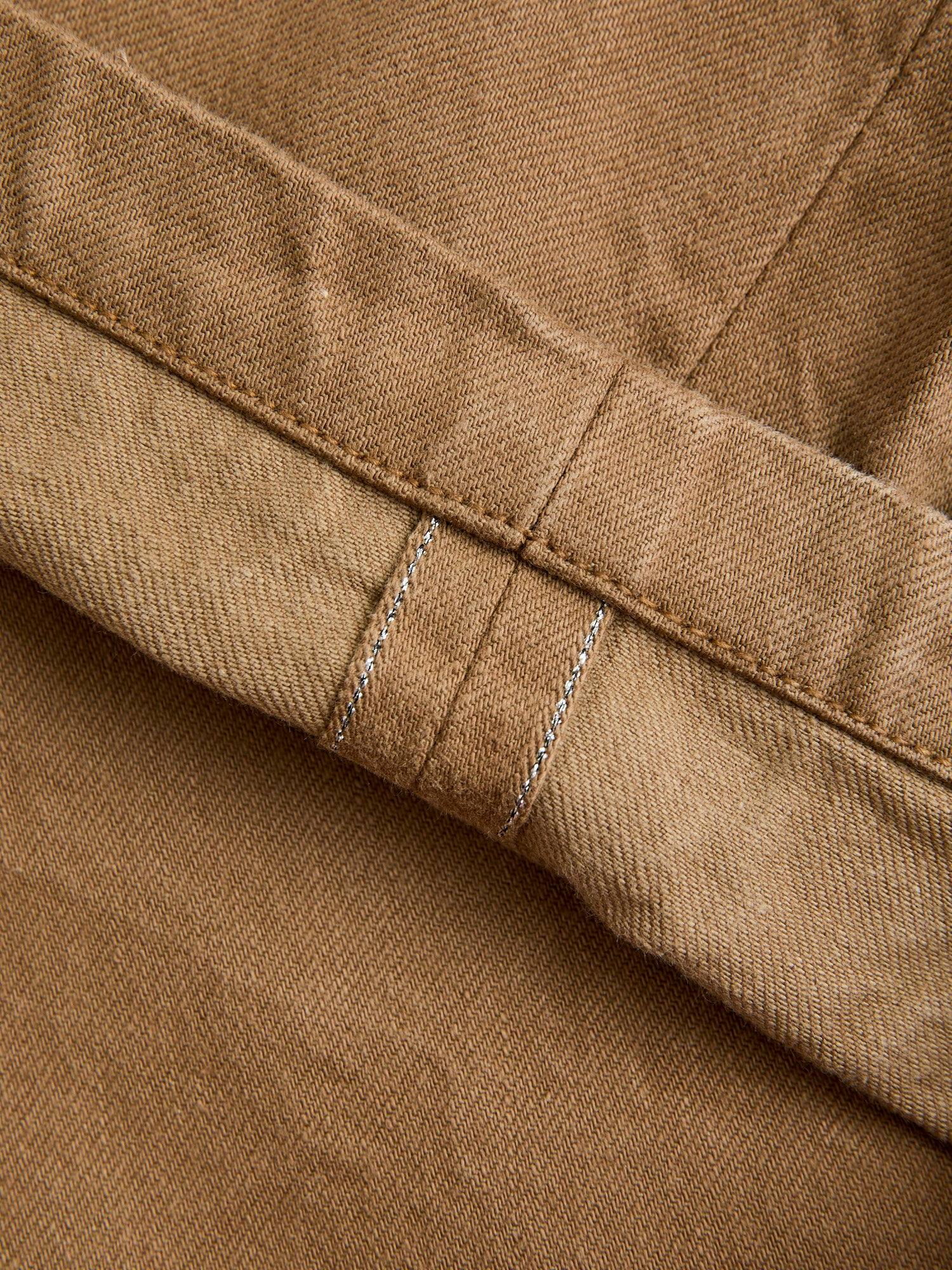 SJ452CP 15oz Selvedge Heavy Chinos in Khaki - Image 10
