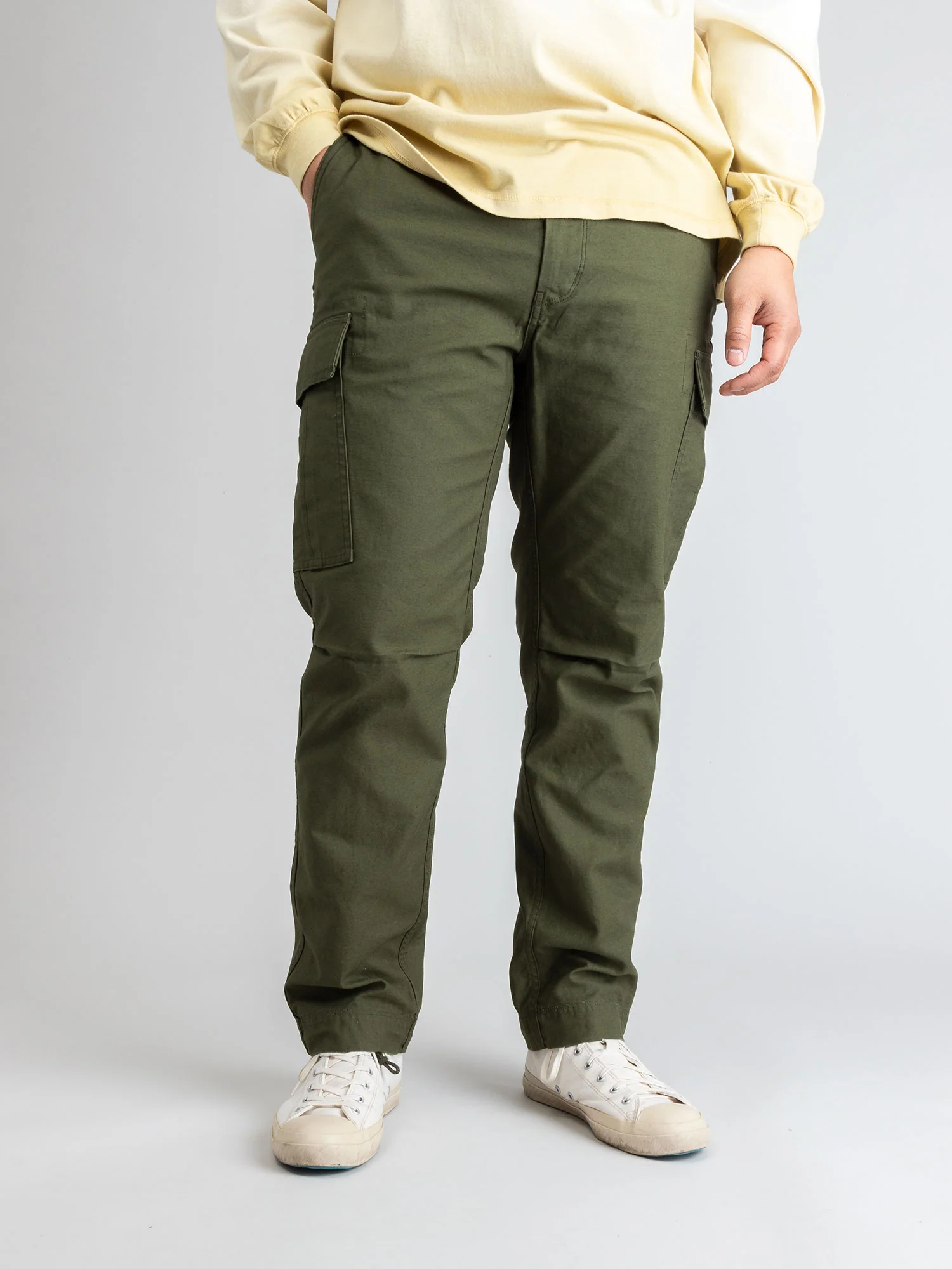 Slim Fit Field Pants in Olive - Image 2