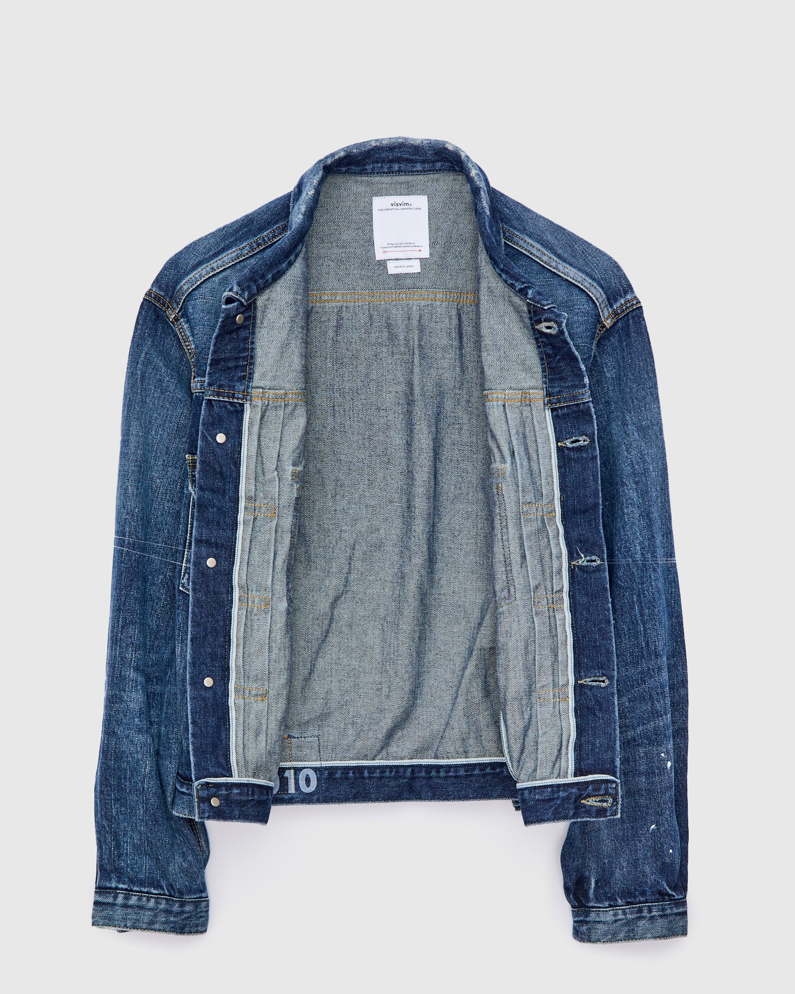 Social Sculpture 101X Damaged Denim JKT in 1010 Washed Indigo - Image 3