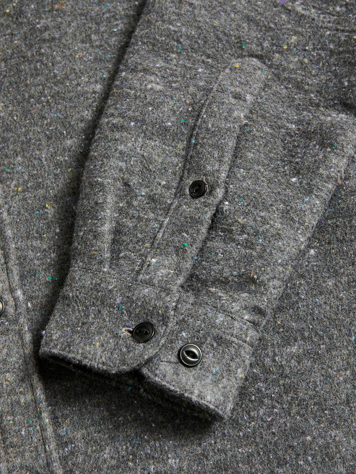Soft Rude Button-Up Shirt in Grey Melange - Image 5