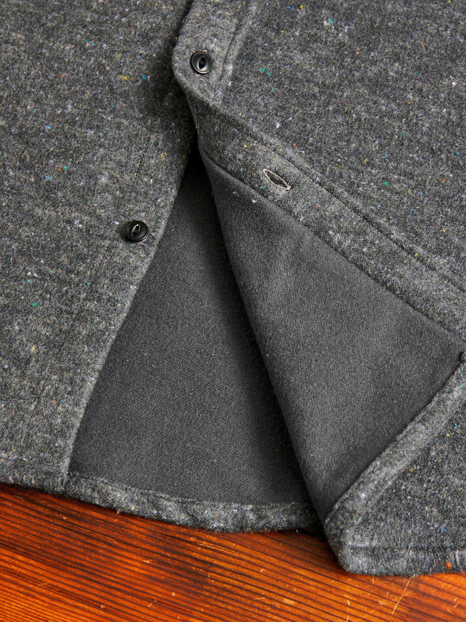Soft Rude Button-Up Shirt in Grey Melange - Image 7