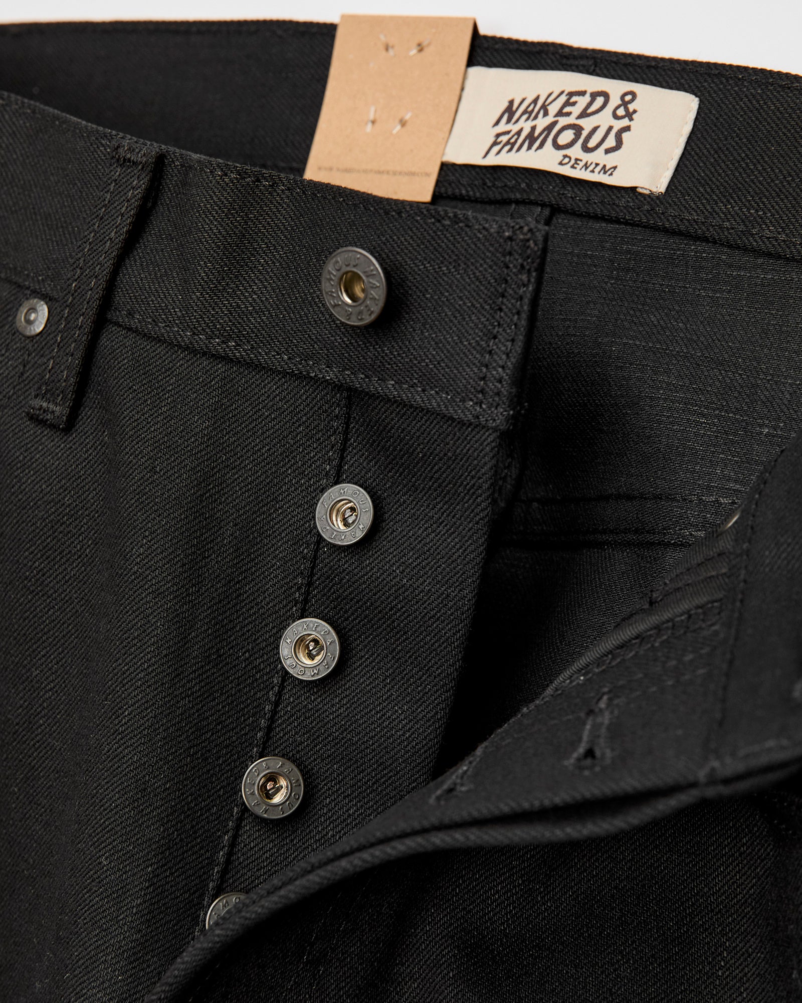"Solid Black" 13oz Selvedge Denim - Strong Guy Fit - Image 7
