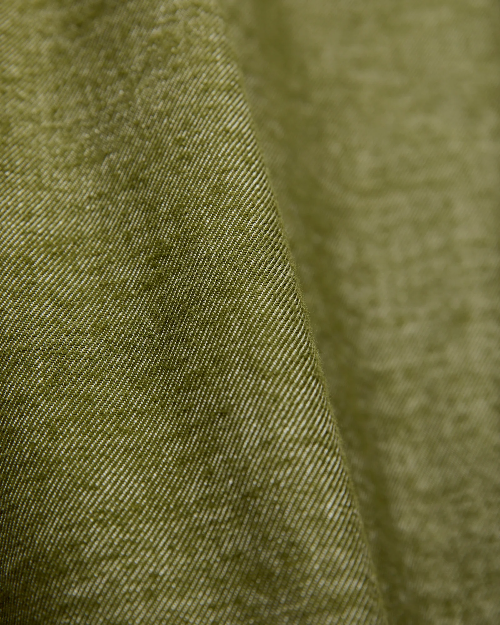 Solid Flannel Button-Down Shirt in Olive - Image 7