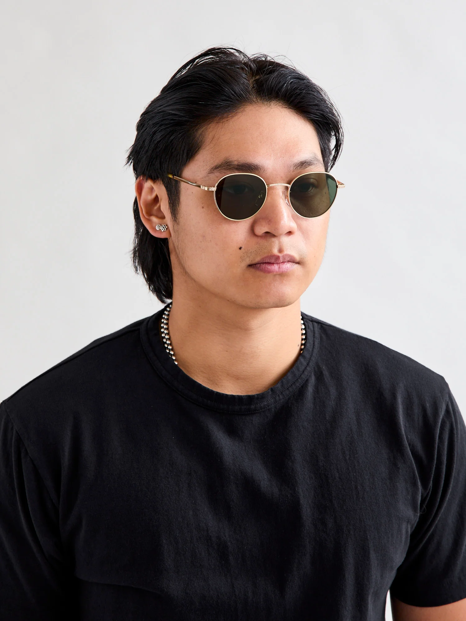 SP-04 "Steel Panto" Sunglasses in Gold/Green - Image 2
