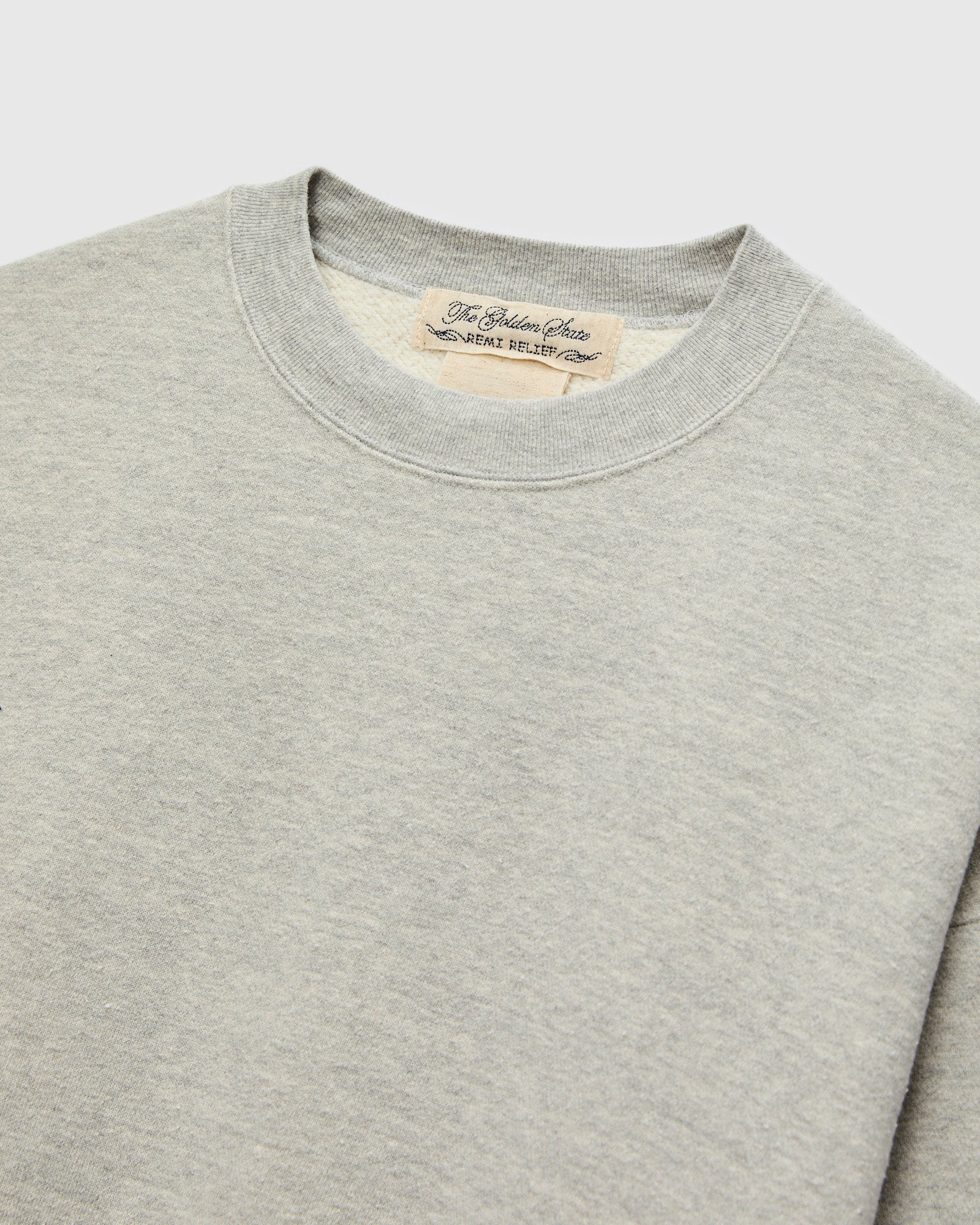Special Finish Fleece Lined Crewneck in Heather Grey - Image 3