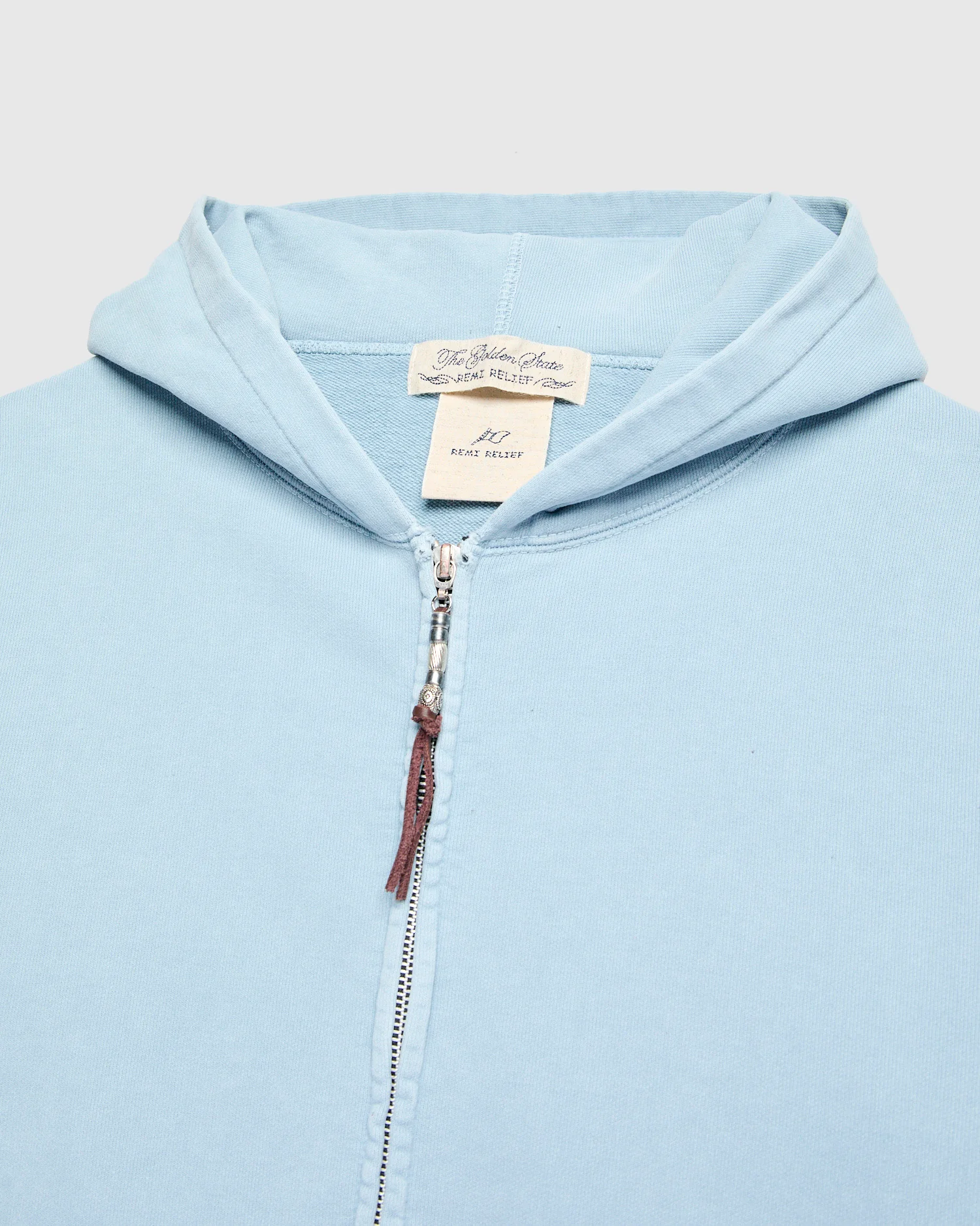 Special Finish Zip Hoodie in Sax - Image 3