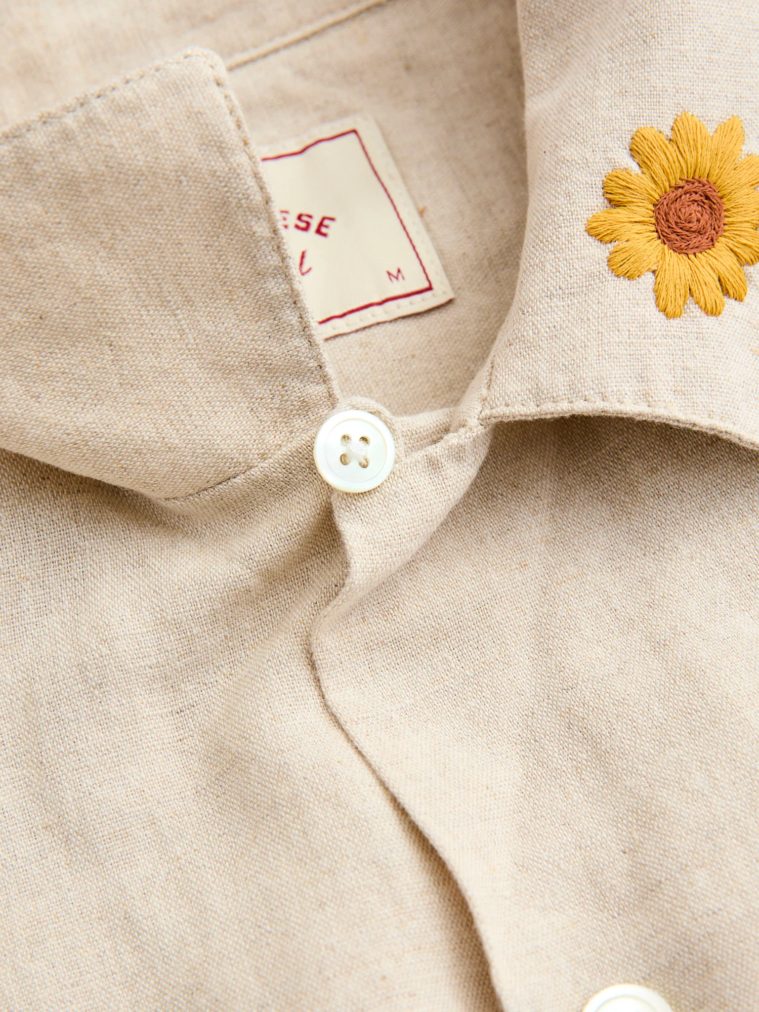 Spring 2 Button-Up Shirt in Ecru - Image 9