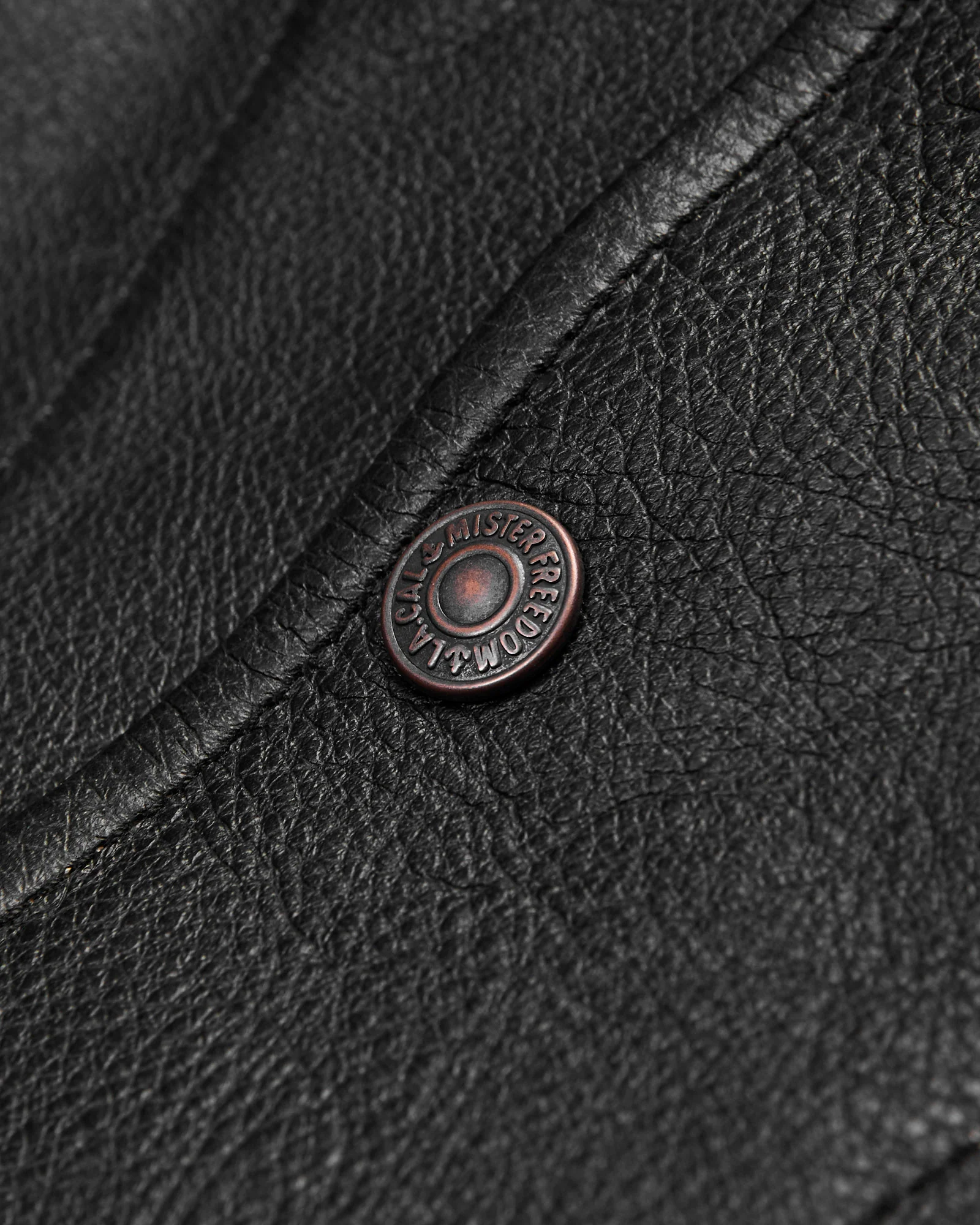 "Stallion" Campus Stud Leather Jacket in Black Teacore - Image 5
