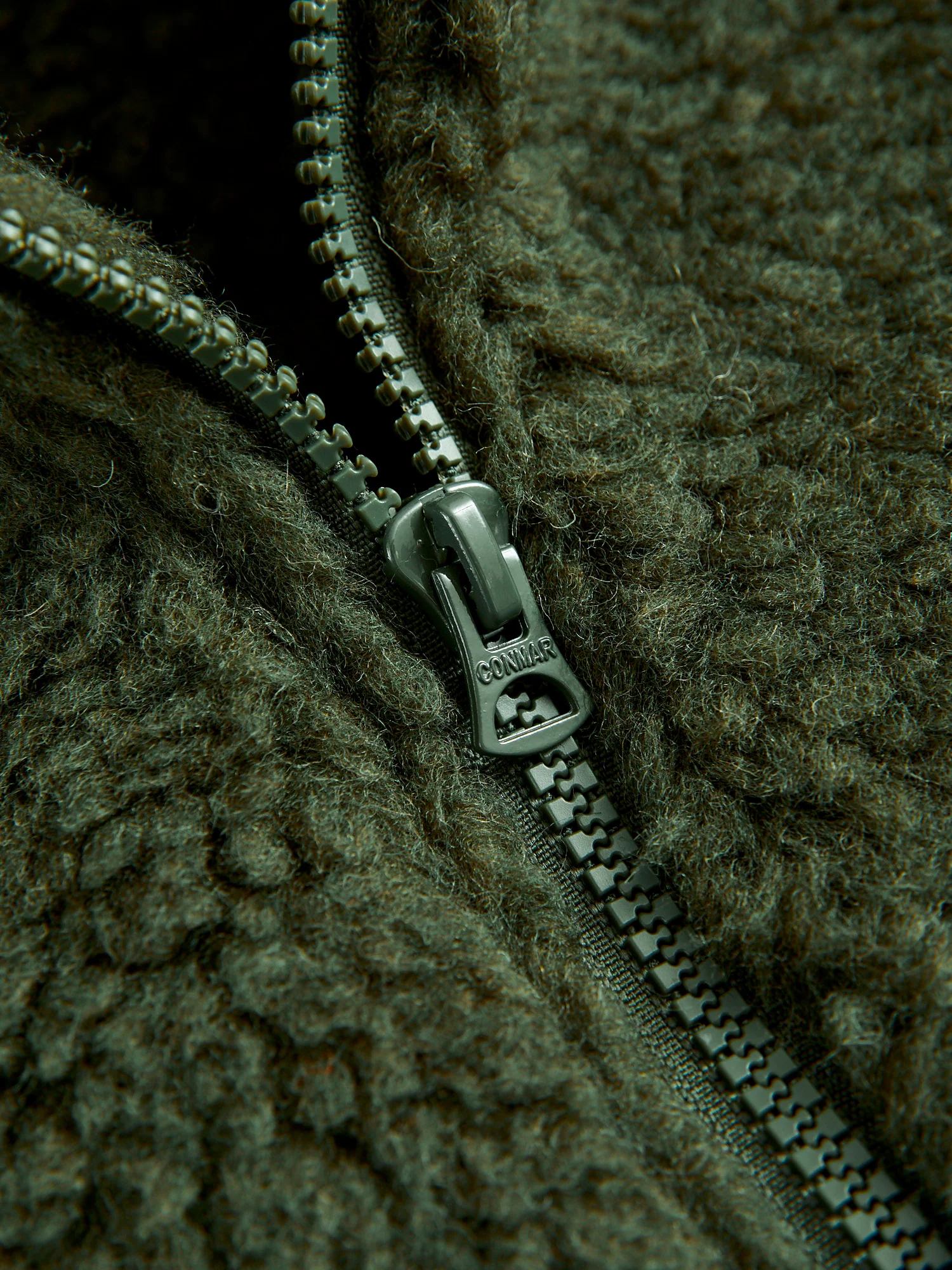 Stand Collar Boa Fleece Vest in Forest - Image 5