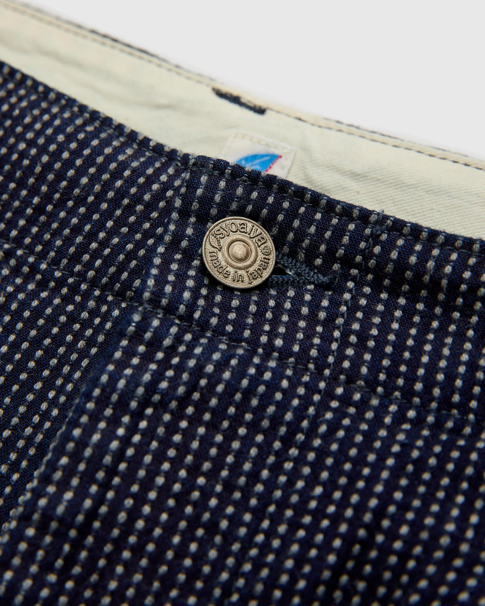 Stitch Stripe Comfortable Shorts in Indigo Thin Stripe - Image 6