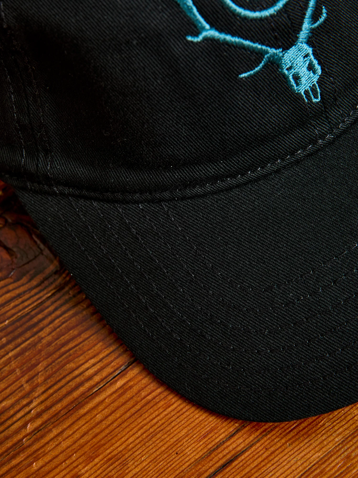 Strap Back Dad Cap in Black - Image 6