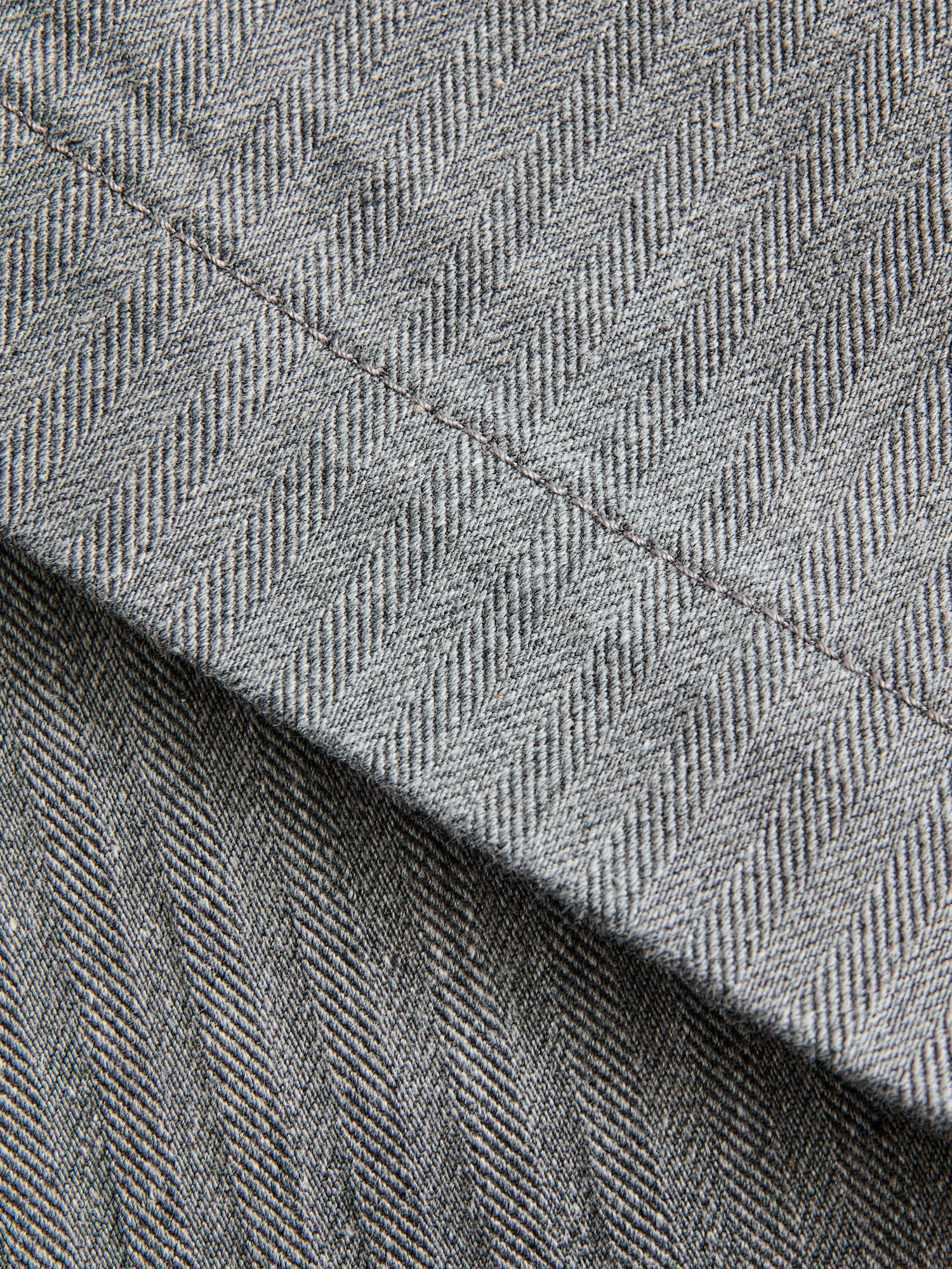 Stretch Herringbone Trousers in Heather Grey - Image 10