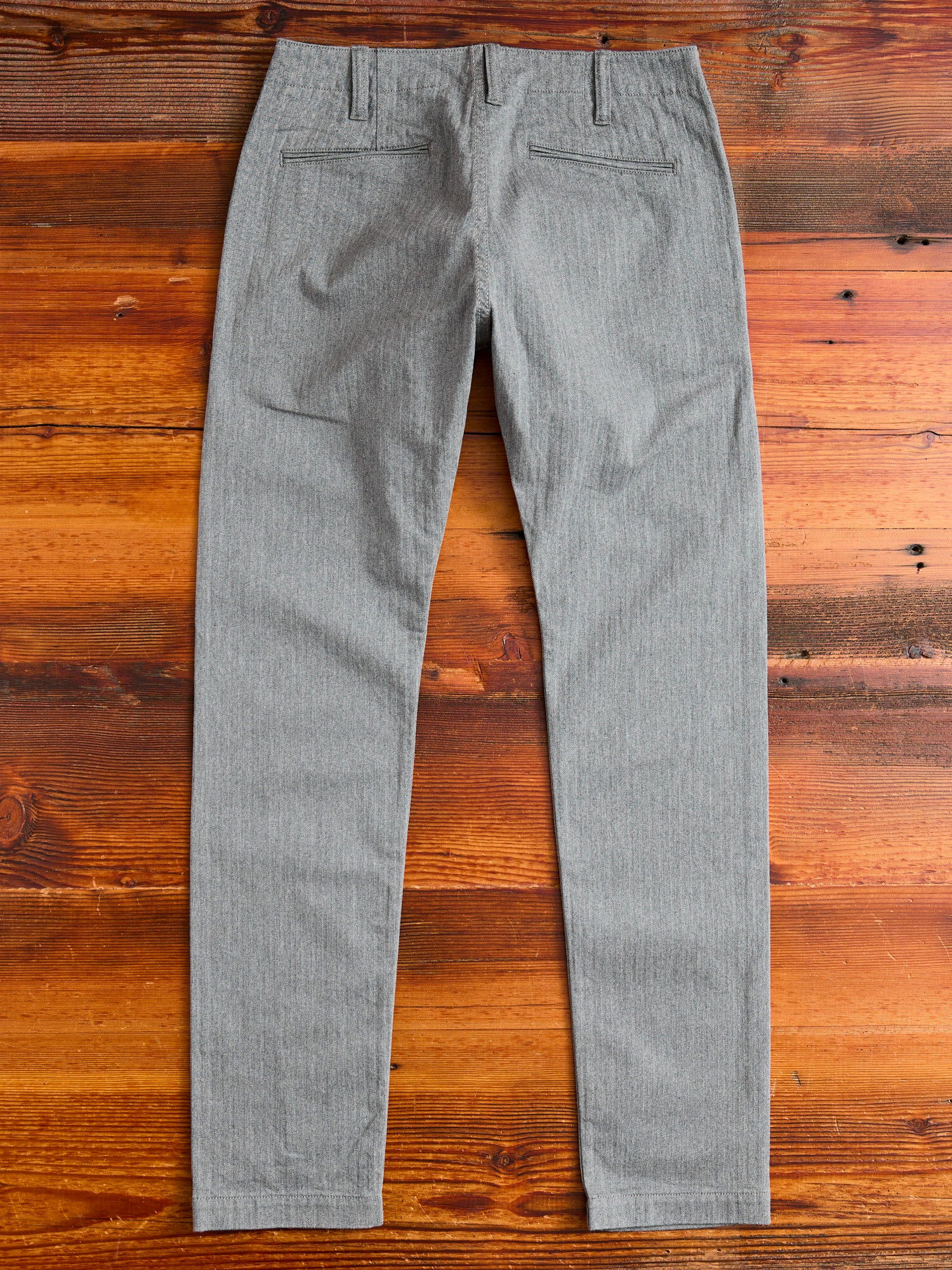 Stretch Herringbone Trousers in Heather Grey - Image 13