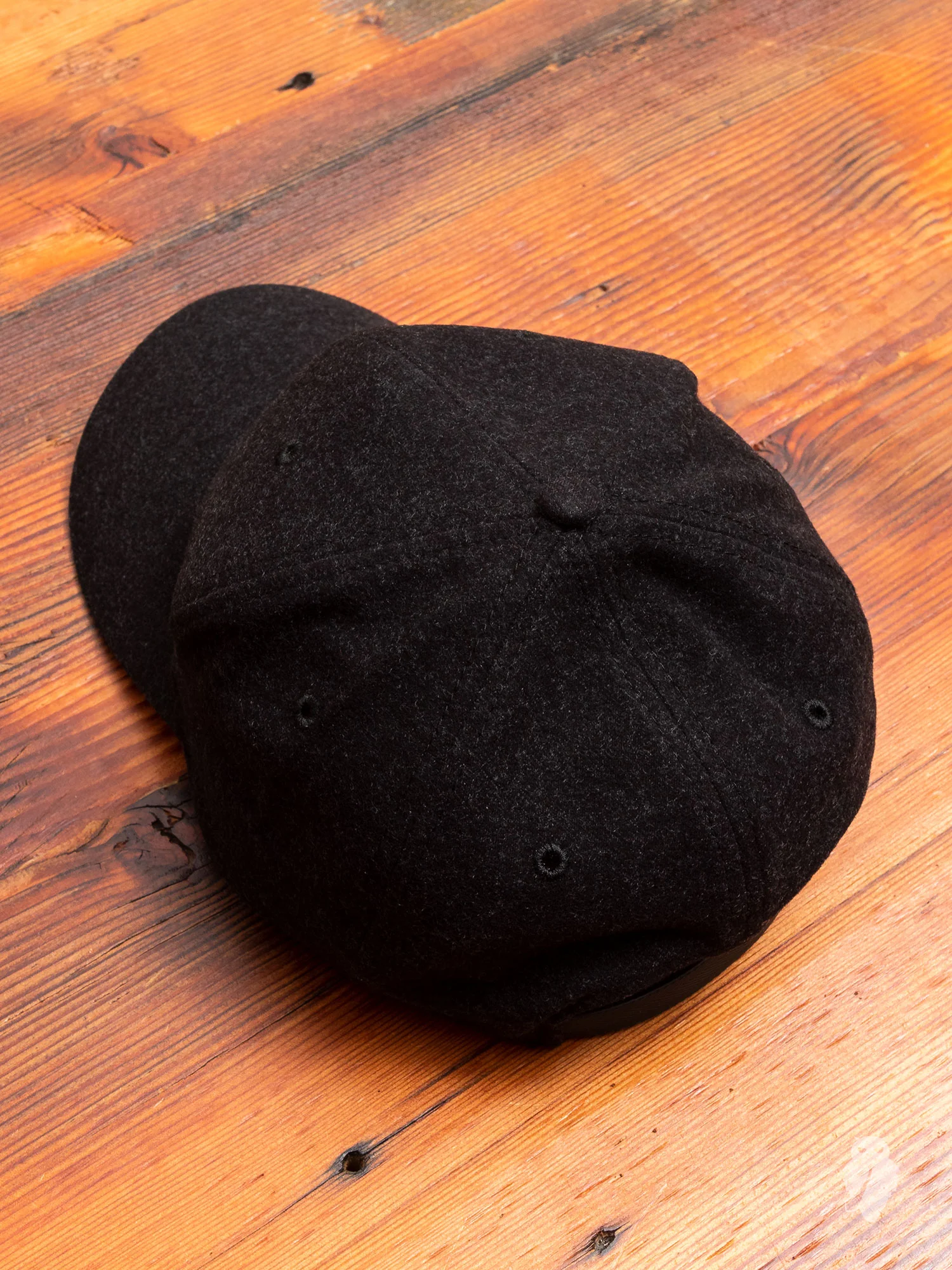 Stretch Twill 6-Panel Hat in Melange Black - Image 2