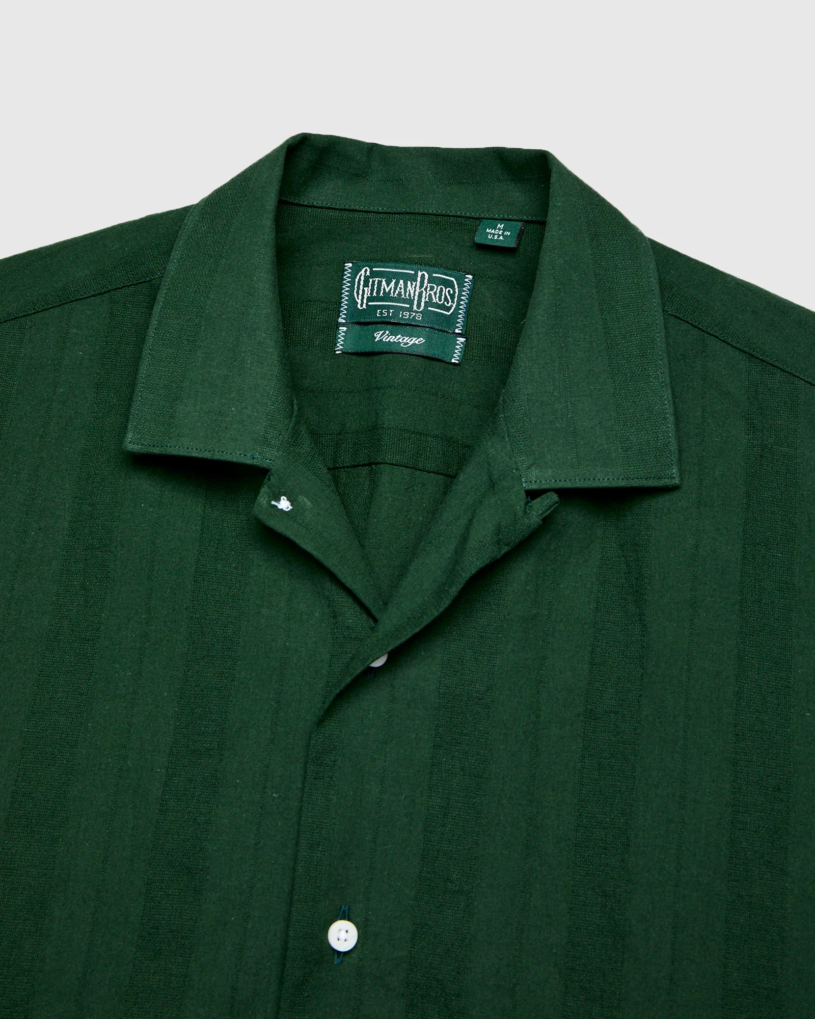 Striped Camp Shirt in Green - Image 3